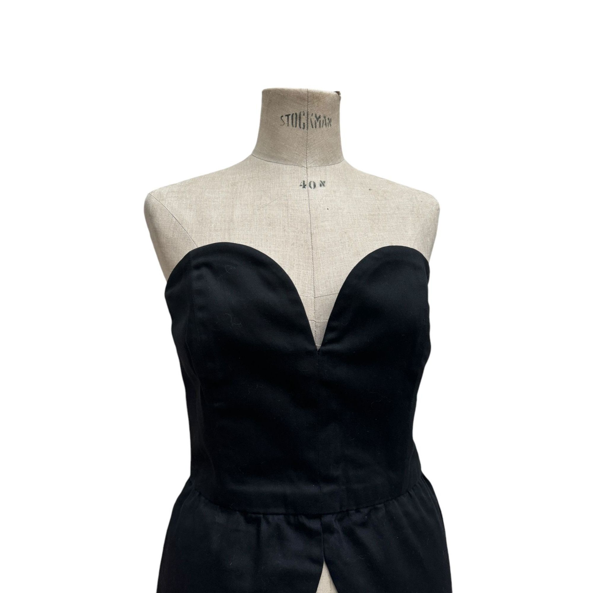 Yves Saint Laurent Vintage 1970s Black Bustier Top Size M / US 6-8 / IT 42-44 - 2 Thumbnail