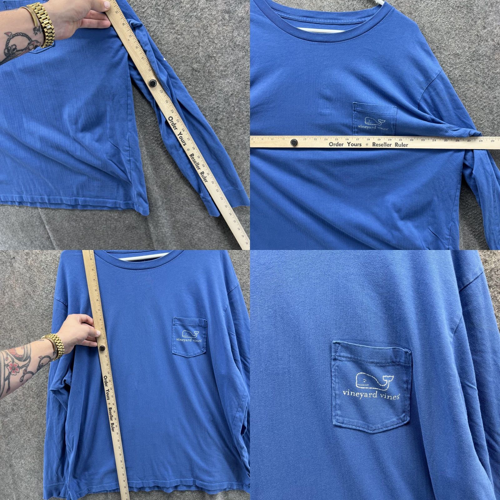 Vineyard Vines Vineyard Vines Shirt Mens 2XL Blue Long Sleeve Pocket Whale Graphic Logo Surf Nautical Preppy Crew Neck Size US XXL / EU 58 / 5 - 8 Thumbnail