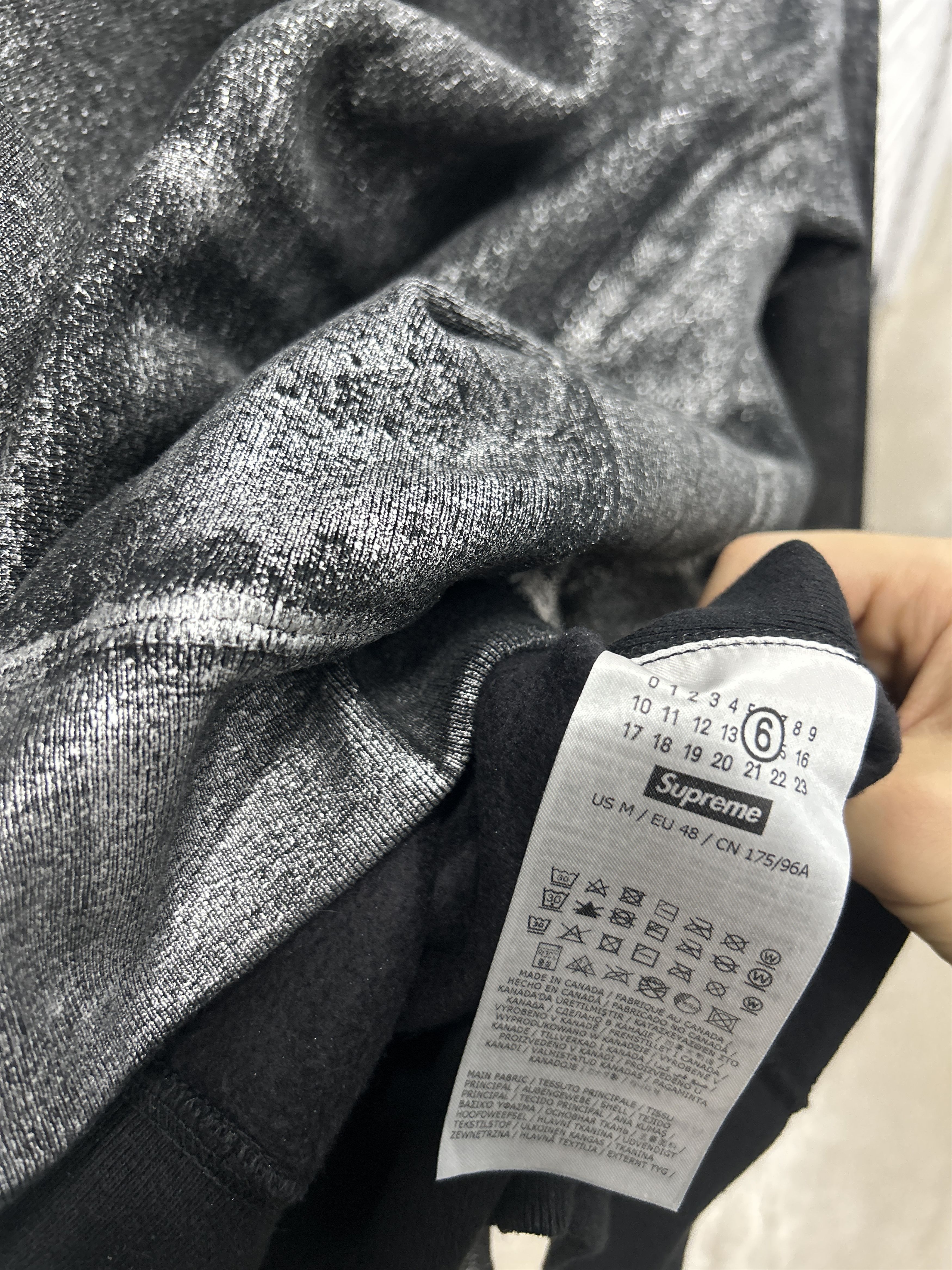 Maison Margiela × Supreme MM6 Maison Margiela Foil Box Logo Hooded Sweatshirt Size US M / EU 48-50 / 2 - 6 Thumbnail
