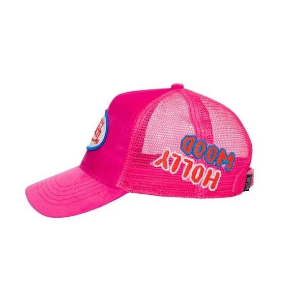 Designer × Von Dutch NWT VON DUTCH HOT PINK HOLLYWOOD VELVET TRUCKER HAT Size ONE SIZE - 2 Thumbnail