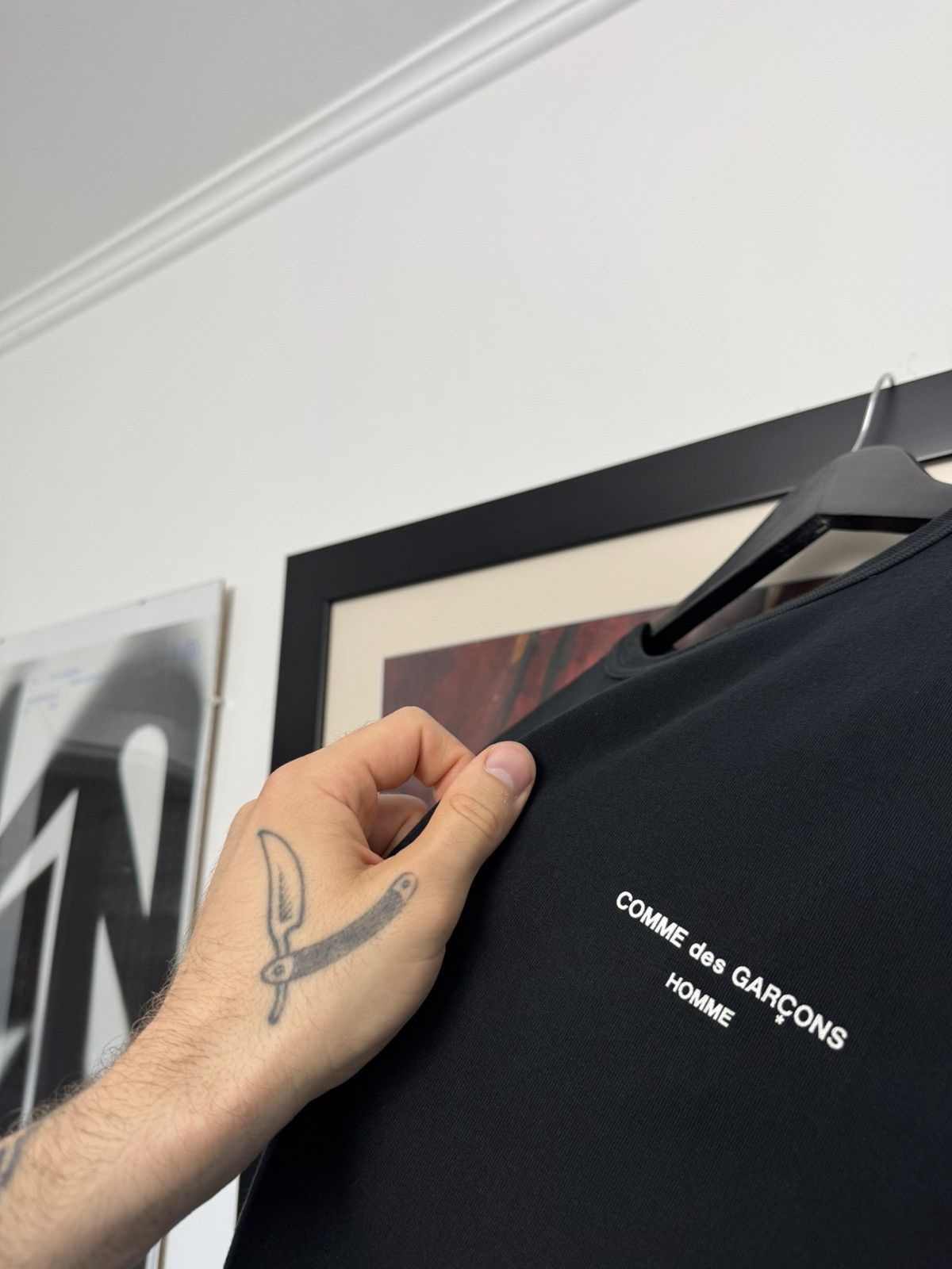 Comme des Garcons Homme CDG Comme Des Garcons Homme Mini Logo Tee Basic Japanese Size US L / EU 52-54 / 3 - 2 Thumbnail