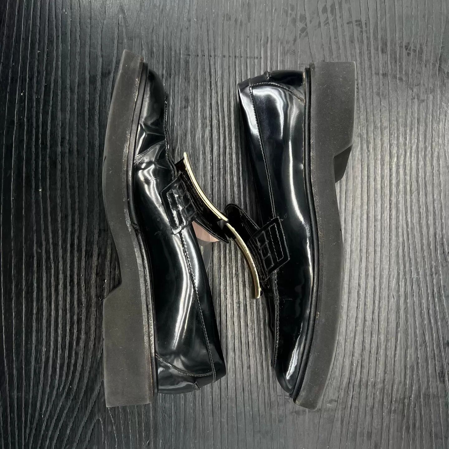 Roger Vivier RV Square Toe Loafers 38 Near New w/ Box Size US 7.5 / IT 37.5 - 2 Thumbnail