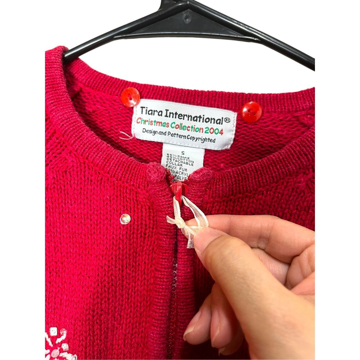 Other Vintage Tiara International Christmas Polar Bear Snowflakes Sweater Cardigan S Size S / US 4 / IT 40 - 7 Thumbnail