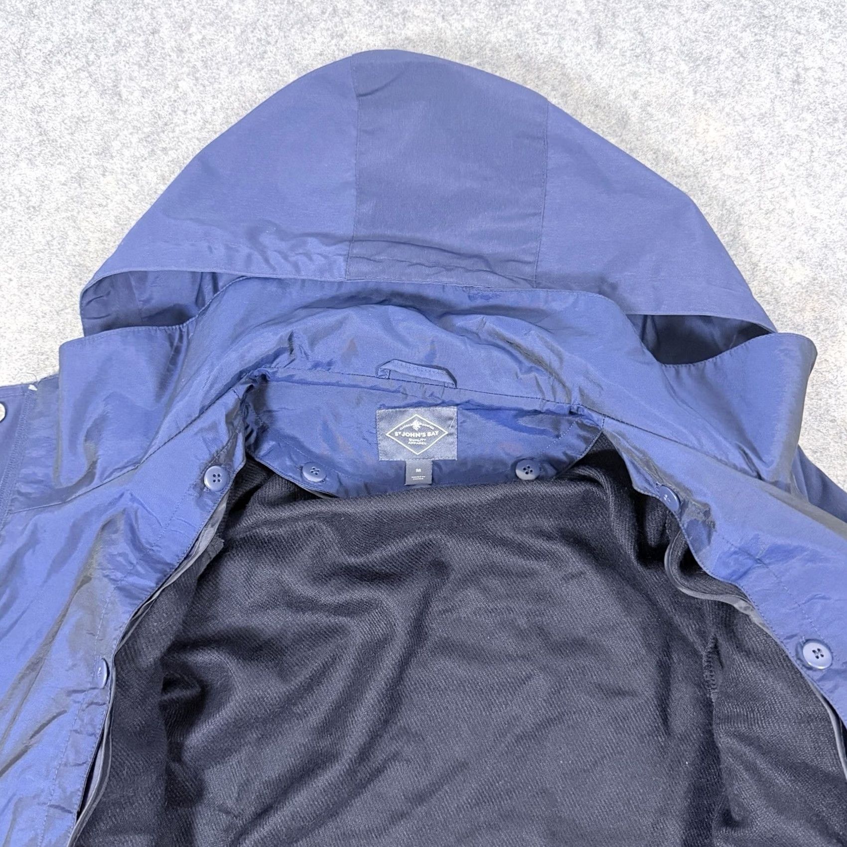 Vintage St. Johns Bay Rain Jacket Women's Medium Navy Blue Rain Jacket Jacket Womens M Navy Blue Size M / US 6-8 / IT 42-44 - 4 Thumbnail