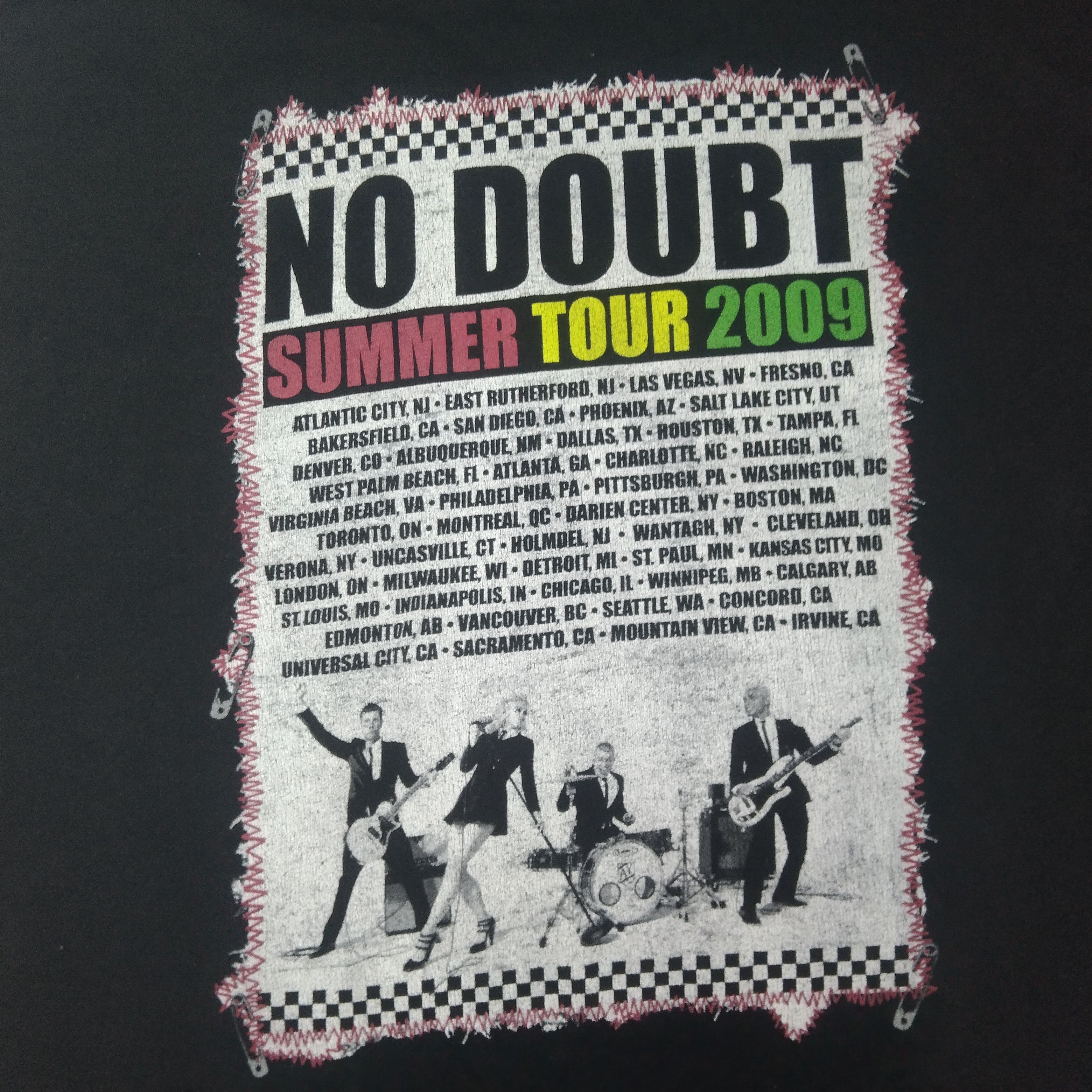 Band Tees No Doubt Summer Tour 2009 Tee Size US XL / EU 56 / 4 - 7 Thumbnail