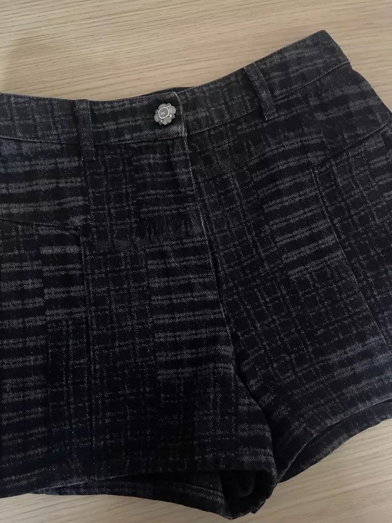 Chanel Chanel 24a Manchester series black plaid skirt pants Size 42" / US 20 - 4 Thumbnail