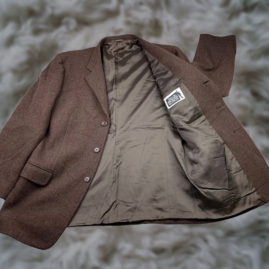 Ermenegildo Zegna VINTAGE Ermenegildo Zegna Blazer Luxury 3-Button Wool Flannel Notch Purple Herringbone 44R US 54 EU Mens Size 44R - 1 Thumbnail