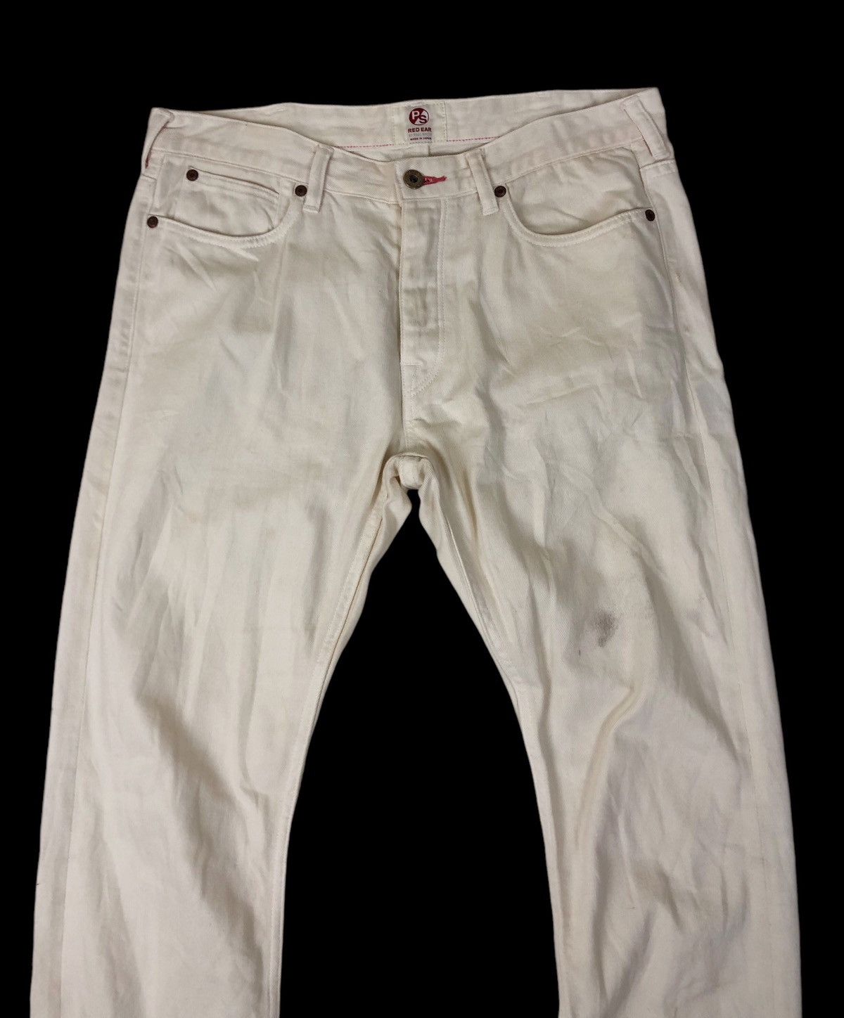 Japanese Brand × Paul Smith × Paul Smith Red Ear Paul Smith Red Ear White Button Denim Jeans Size US 33 - 3 Thumbnail