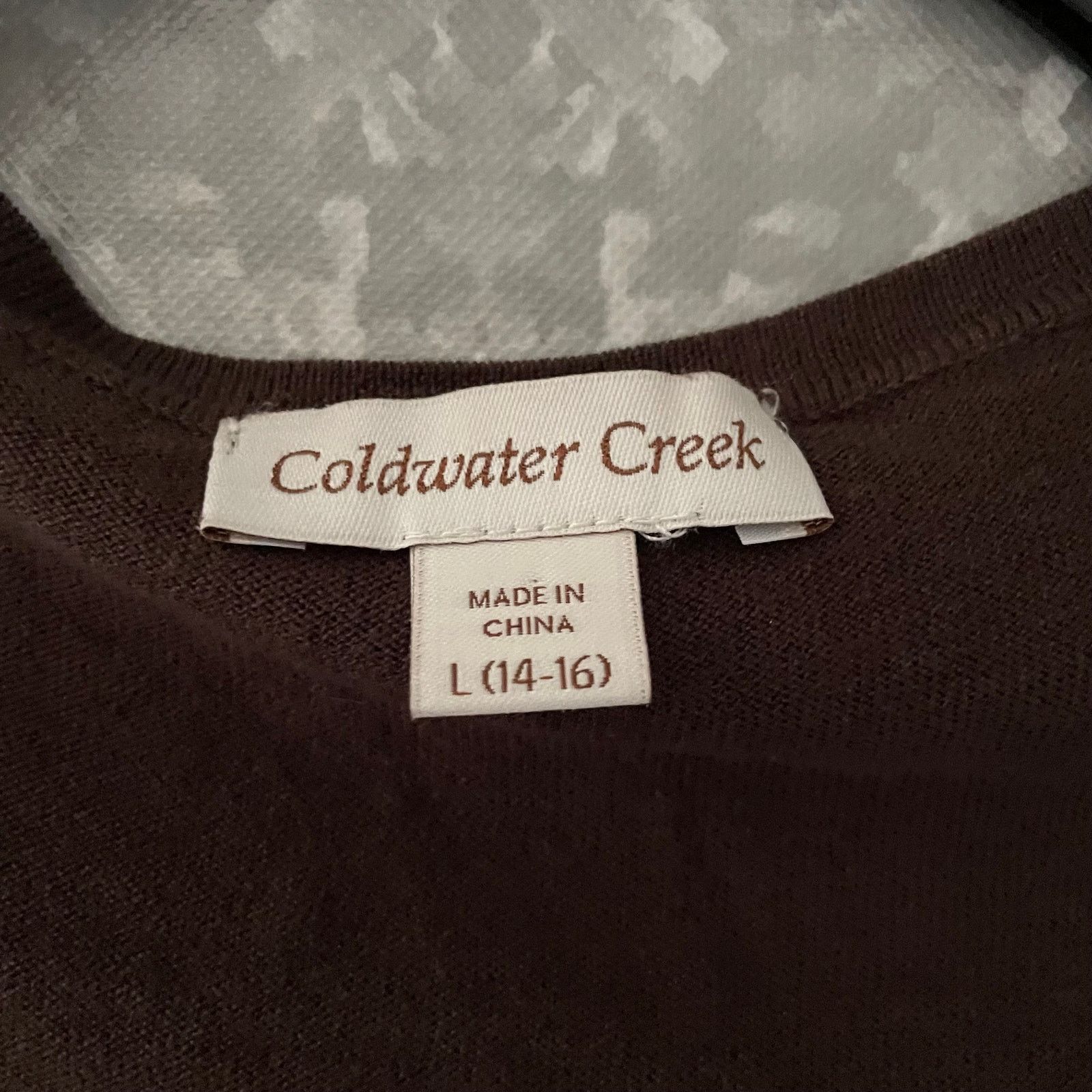 Coldwater Creek Coldwater Creek Brown Silk Blend Gathered Cardigan Sweater Size L / US 10 / IT 46 - 4 Thumbnail