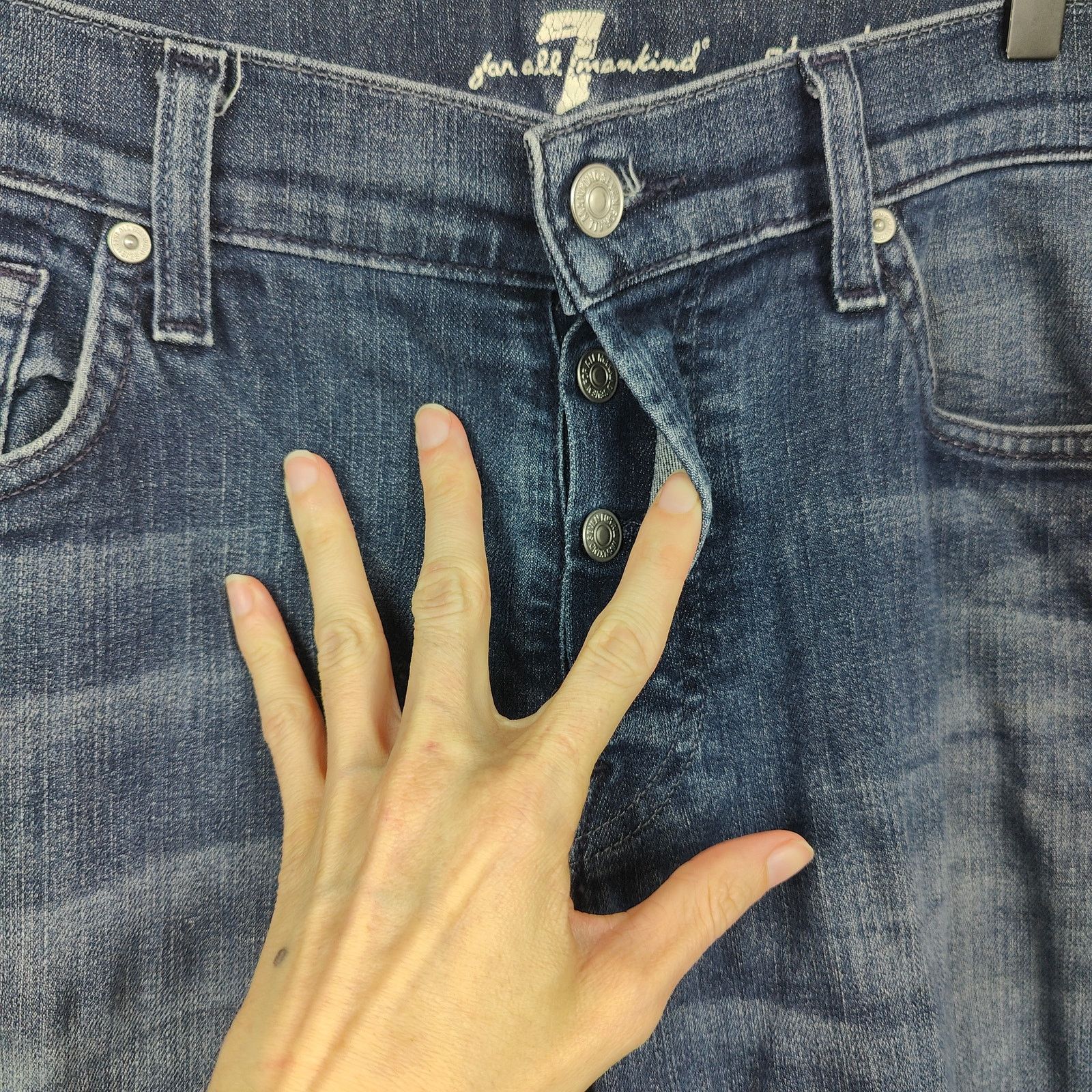 7 For All Mankind Vintage Y2K 7 For All Mankind A Pocket Straight Jeans Men 34 Size US 34 / EU 50 - 6 Thumbnail