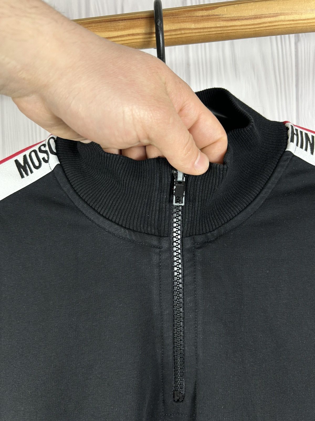Moschino Moschino 1/3 Half Zip Sweatshirt Size L Black Underwear Size US L / EU 52-54 / 3 - 7 Thumbnail