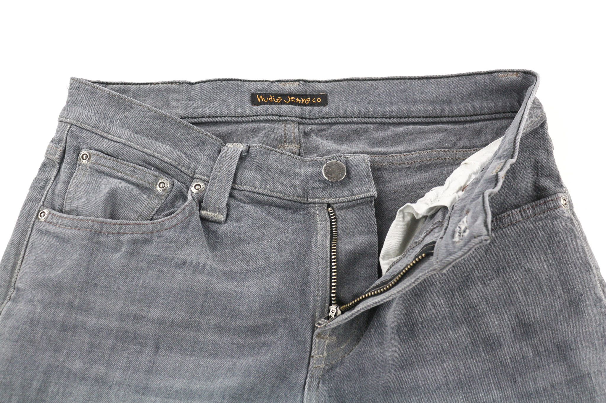 Nudie Jeans TIGHT LONG JOHN W29/L32 Organic Charcoal Slim Fit 80672 Size US 29 - 4 Thumbnail