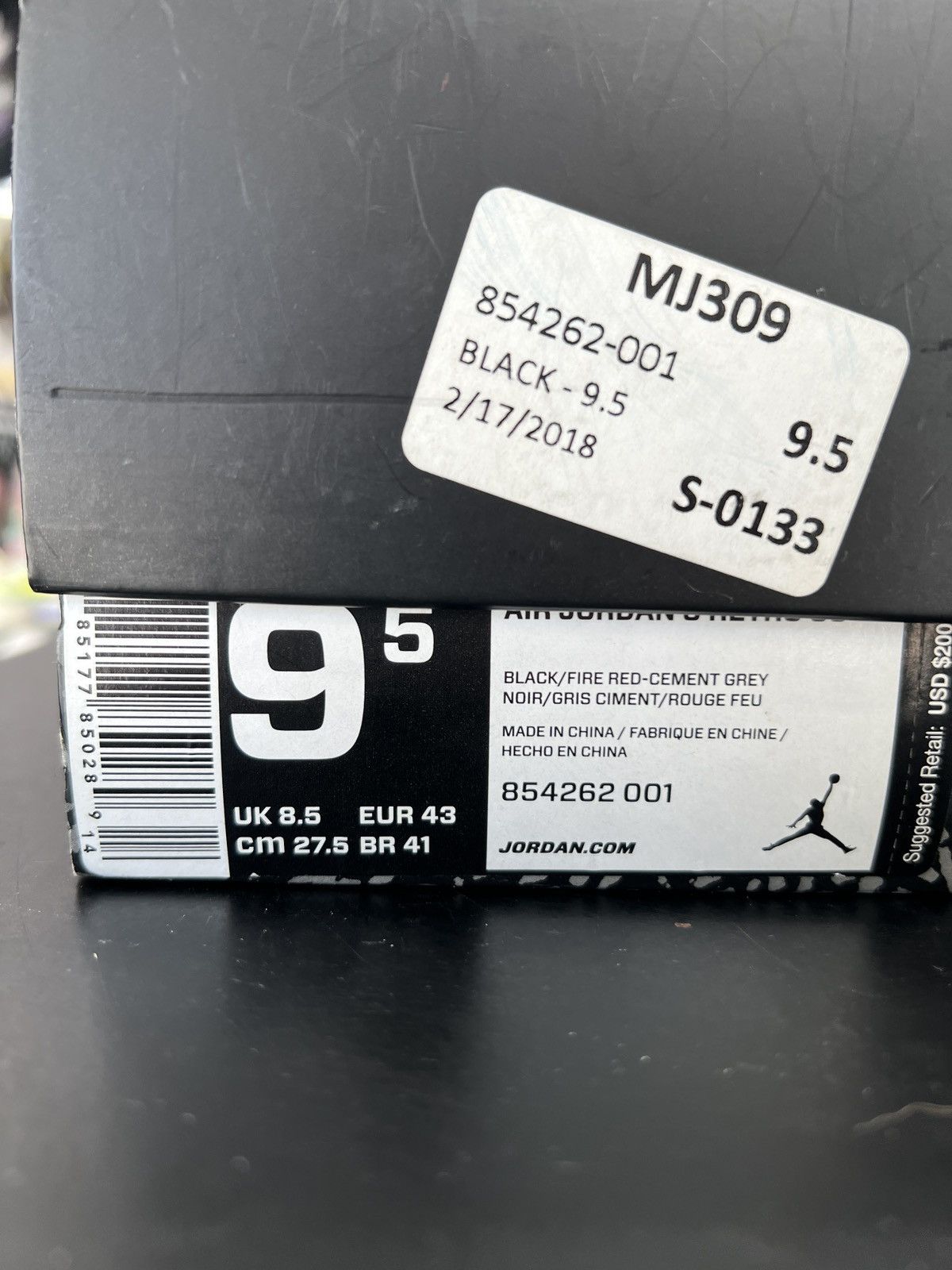 Jordan Brand Air Jordan 3 Black Cement Size 9.5 (2018) Size US 9.5 / EU 42-43 - 11 Thumbnail