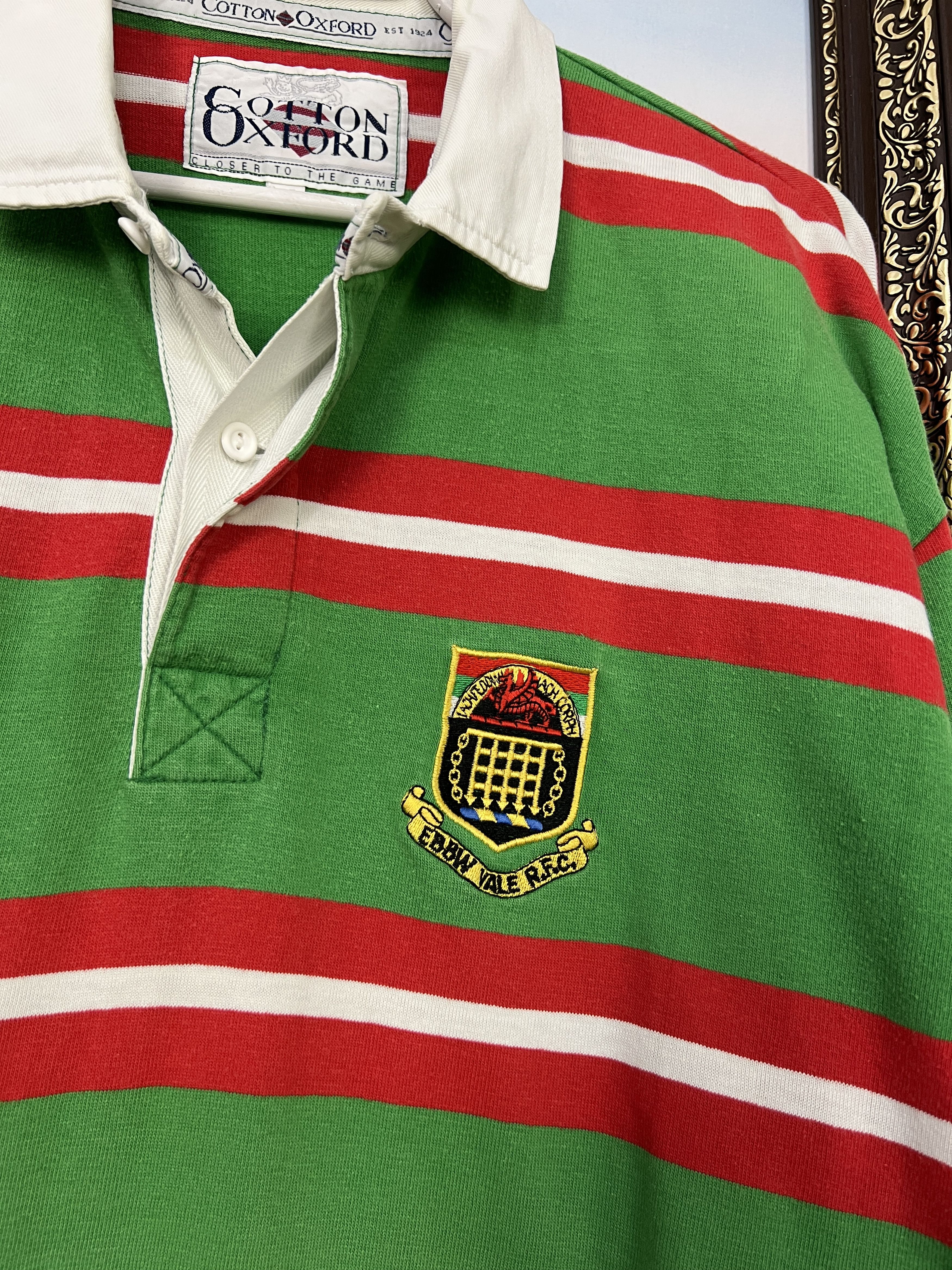 Vintage Vintage 90's Cotton Oxford Ebbw Vale Rugby Jersey Size US XXL / EU 58 / 5 - 3 Thumbnail