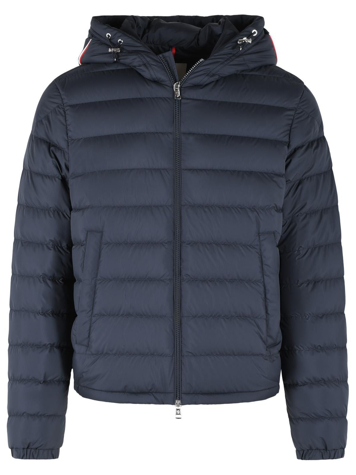 Moncler MONCLER Navy Blue Polyester Short 'Vermeille' Hooded Down Jacket Size US L / EU 52-54 / 3 - 1 Thumbnail