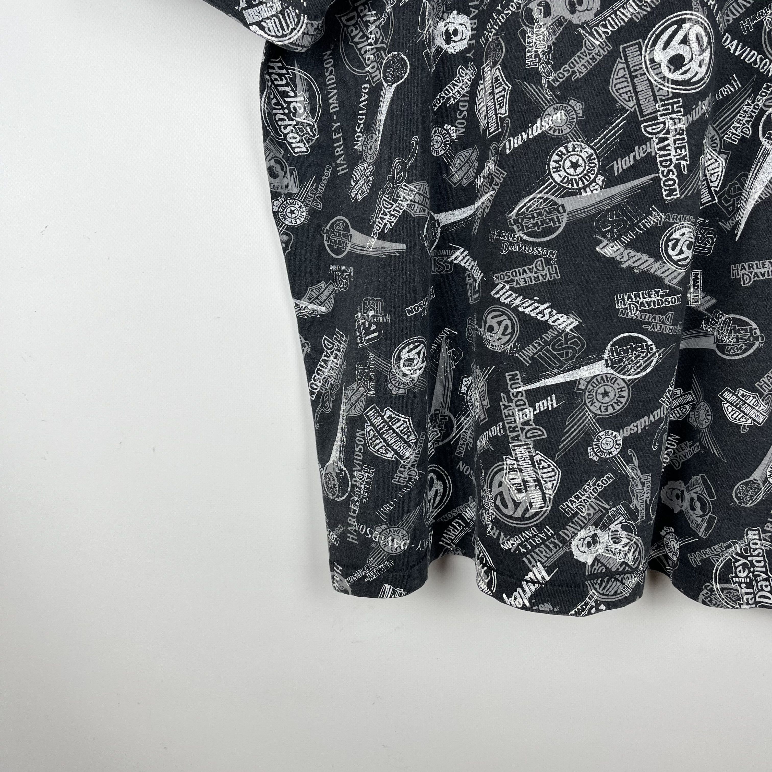 Harley Davidson Vintage Harley Davidson All Over Print T Shirt 90’s Size US L / EU 52-54 / 3 - 16 Thumbnail