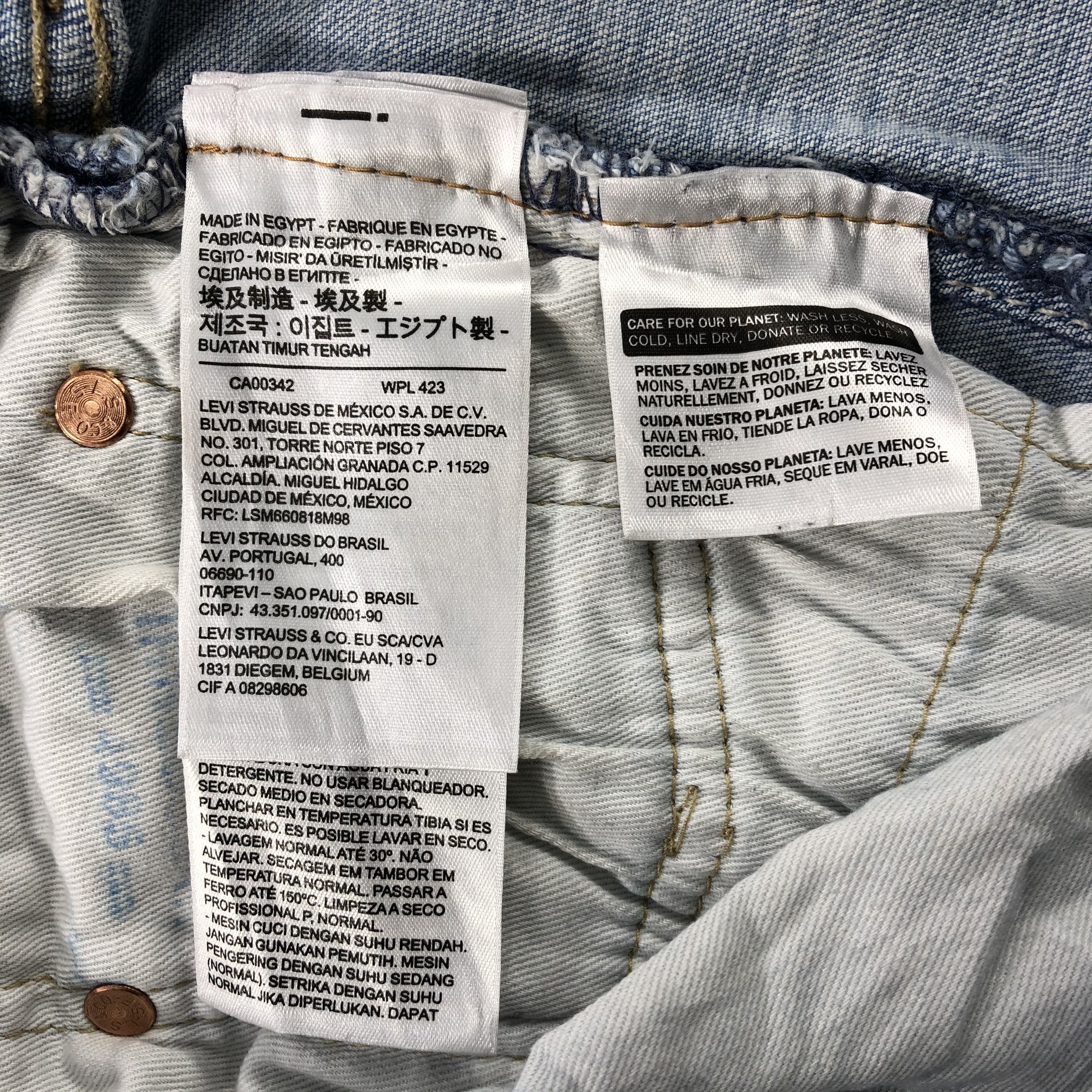 Levi's Vintage Levis 514 Jeans Dirty Faded Blue Wash kj664 Size US 37 - 10 Thumbnail