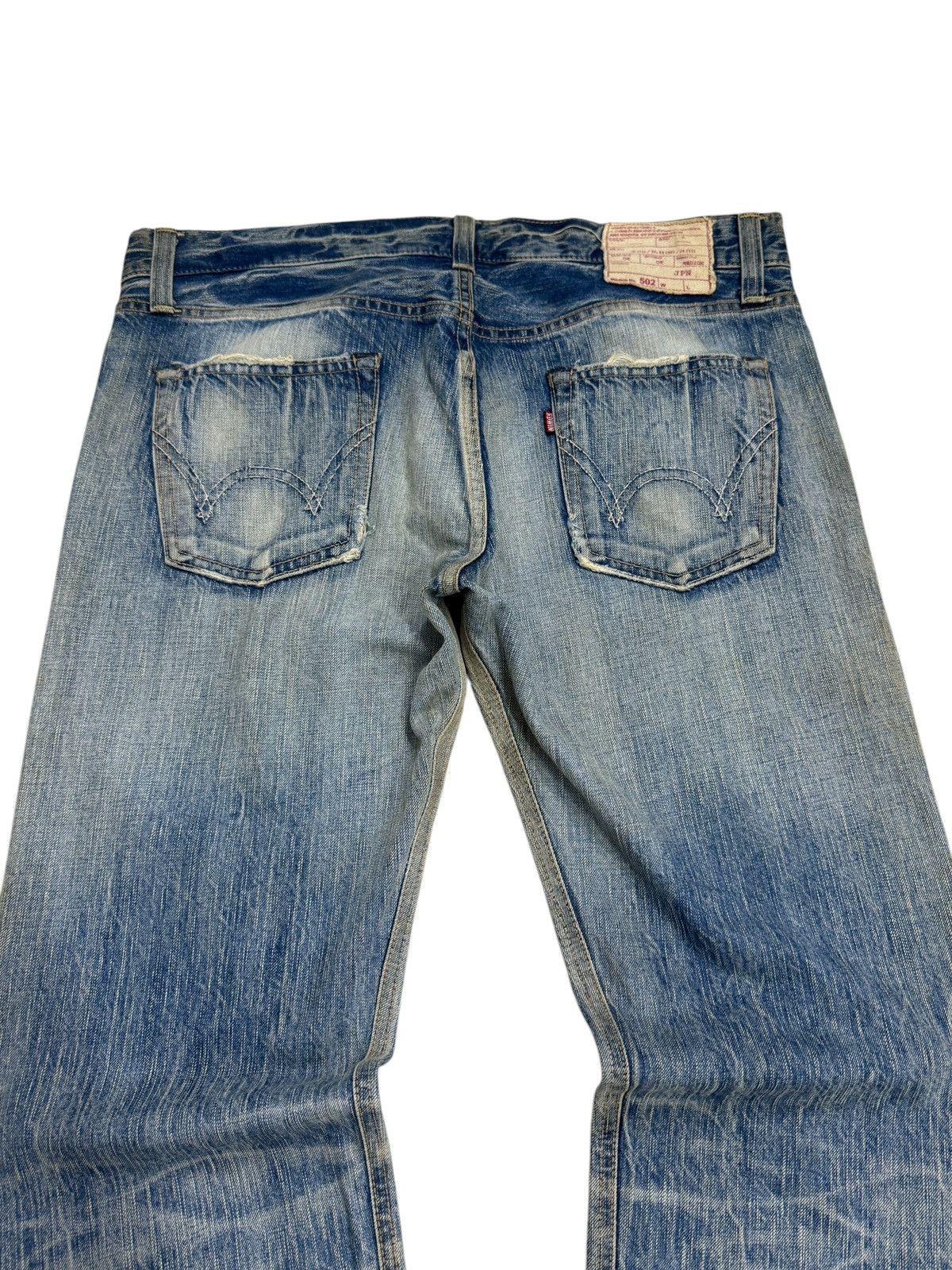 Edwin × Japanese Brand VINTAGE EDWIN 502 SUN FADED CLAWS MARKS DISTRESSED DENIM Size US 34 / EU 50 - 10 Thumbnail