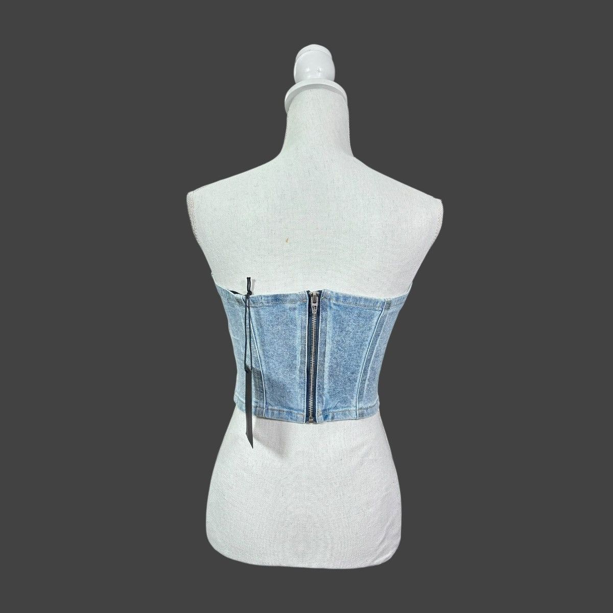 BLANKNYC Blank NYC Women’s Metallic Blue Denim Bustier Tube Top Sz S Size S / US 4 / IT 40 - 2 Thumbnail