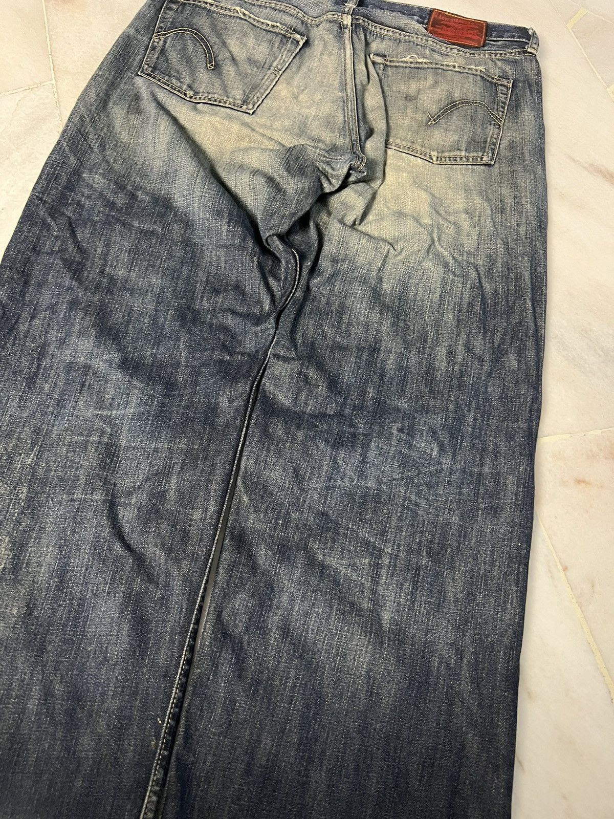 Levi's 💥BAGGY💥VINTAGE LEVIS 503 DISTRESSED MUD WASH JEANS VERY RARE Size US 35 - 10 Thumbnail