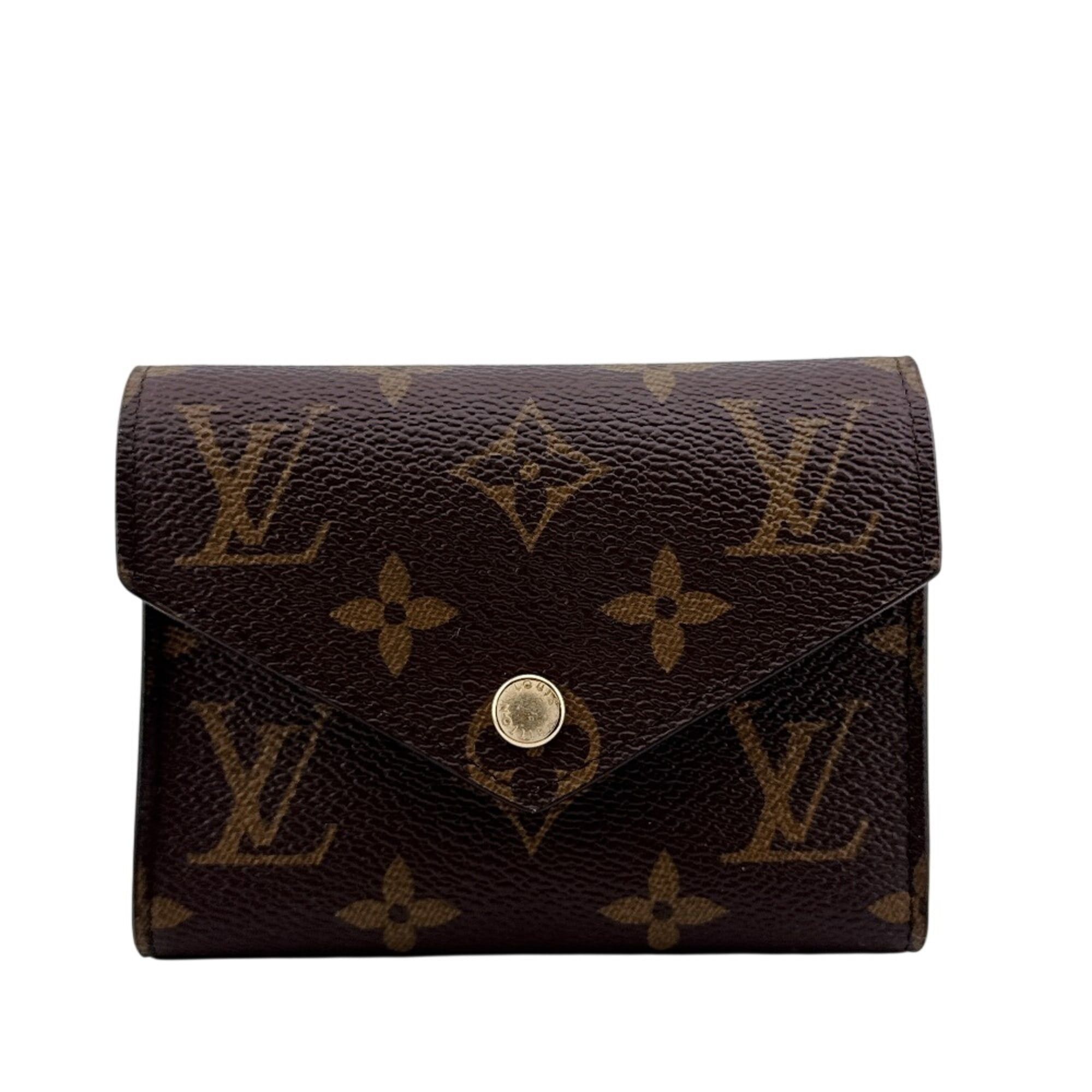 Louis Vuitton LOUIS VUITTON M62472 Portefeuille Victorine Monogram Tri-fold Wallet Brown Size ONE SIZE - 1 Thumbnail