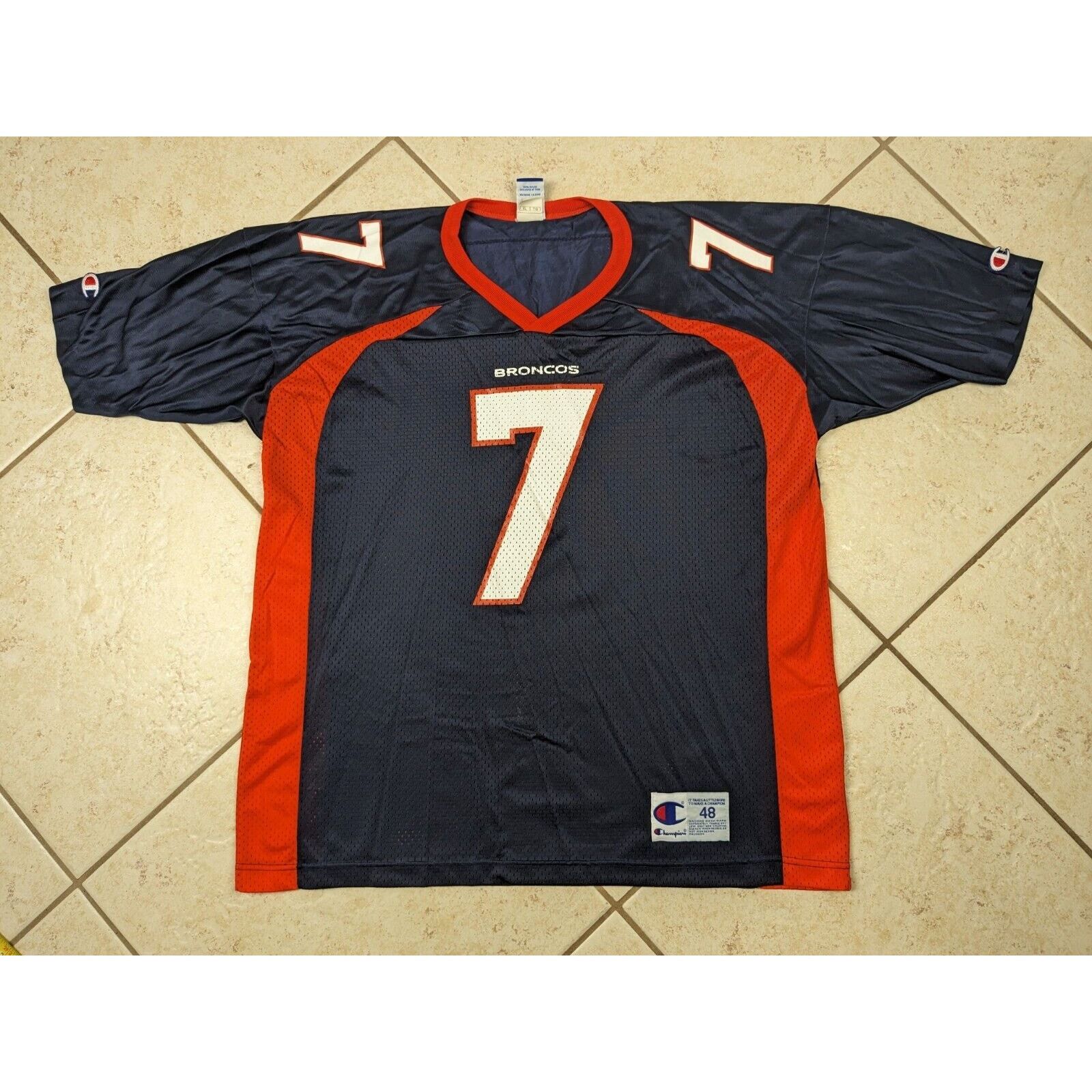 Champion Vtg Denver Broncos Jersey XL 48 Blue Champion Elway #7 NFL Size US XL / EU 56 / 4 - 1 Thumbnail