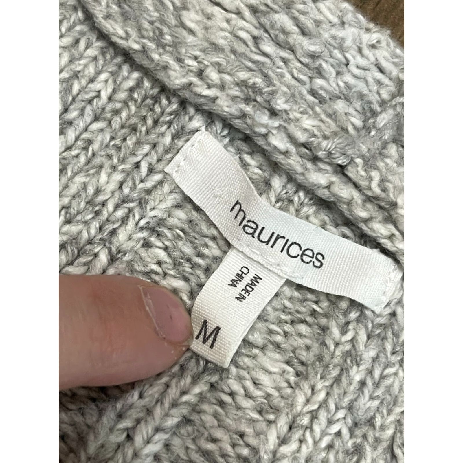 Vintage Maurices Women's Sweater Cardigan, Open Gray, Size M, Regular Fit, Casual Size M / US 6-8 / IT 42-44 - 6 Thumbnail