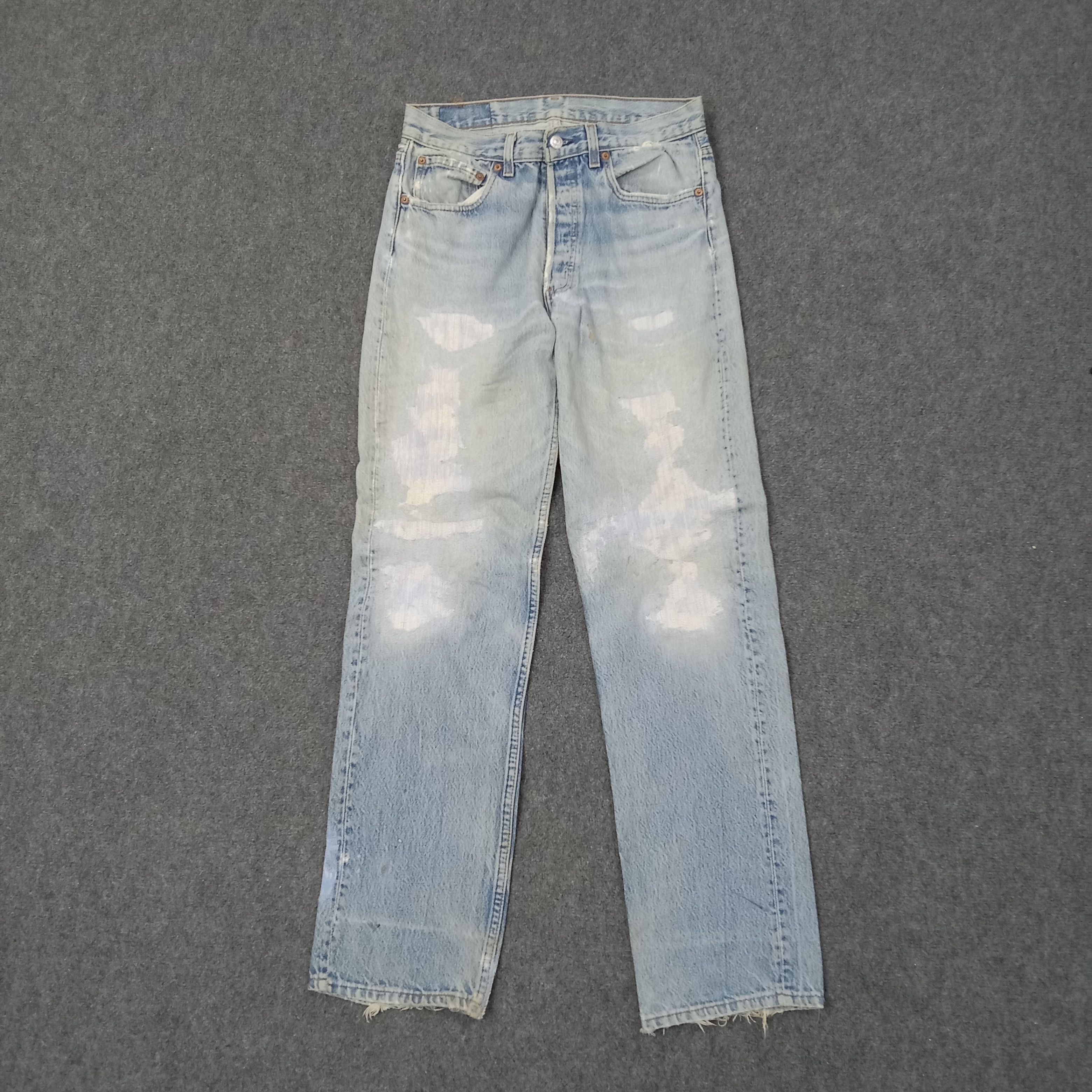 Levi's Levi's 501 Distressed Style Denim Jeans C228N23 Size US 30 / EU 46 - 1 Thumbnail