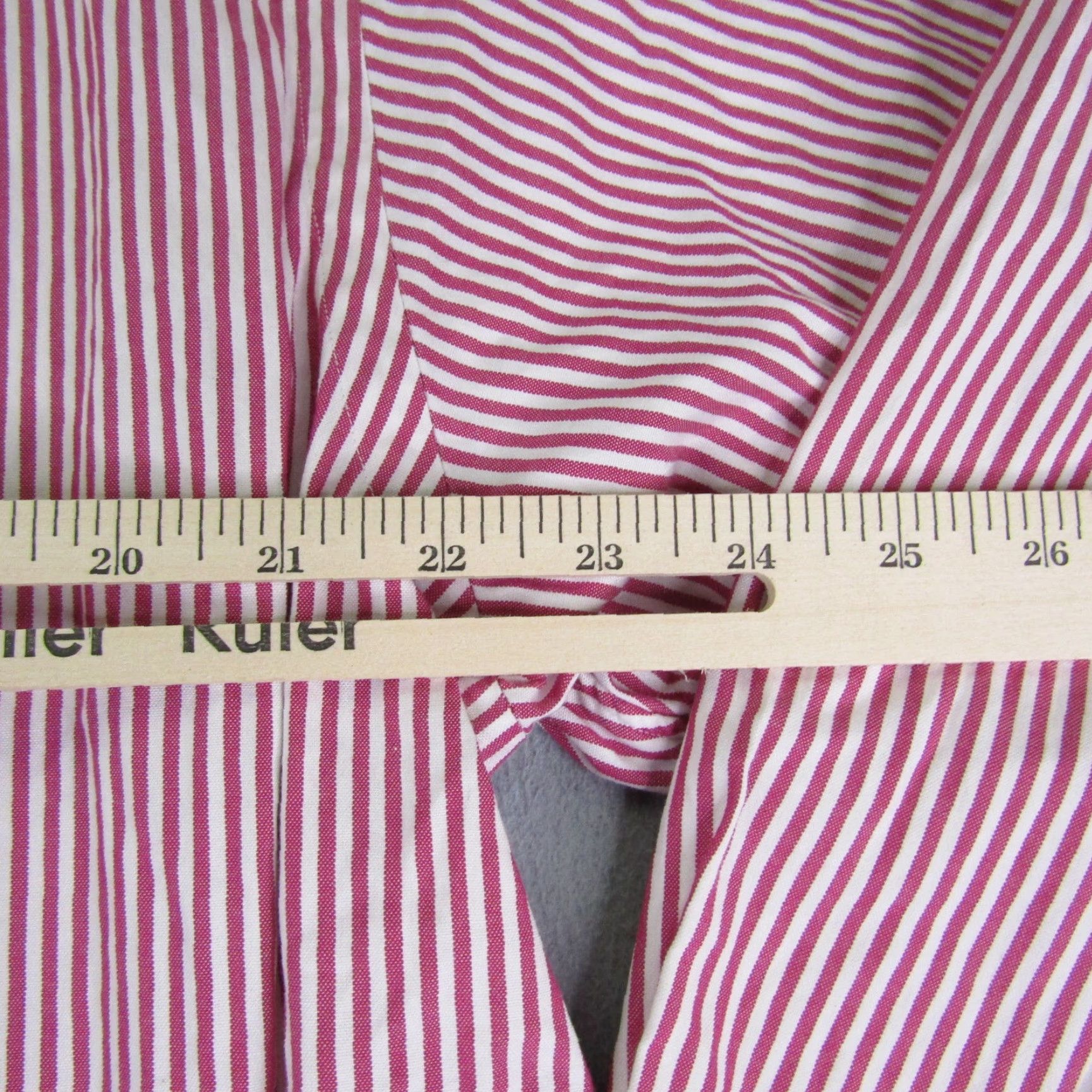 Ralph Lauren VINTAGE Ralph Lauren Shirt Mens L Red White Stripes Button-Up Casual 16.5 Pattern Striped Size US L / EU 52-54 / 3 - 6 Thumbnail