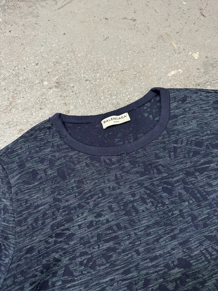 Balenciaga SS2013 Balenciaga Navy Textured Sweater by Nicolas Ghesquiere Size US XS / EU 42 / 0 - 9 Thumbnail
