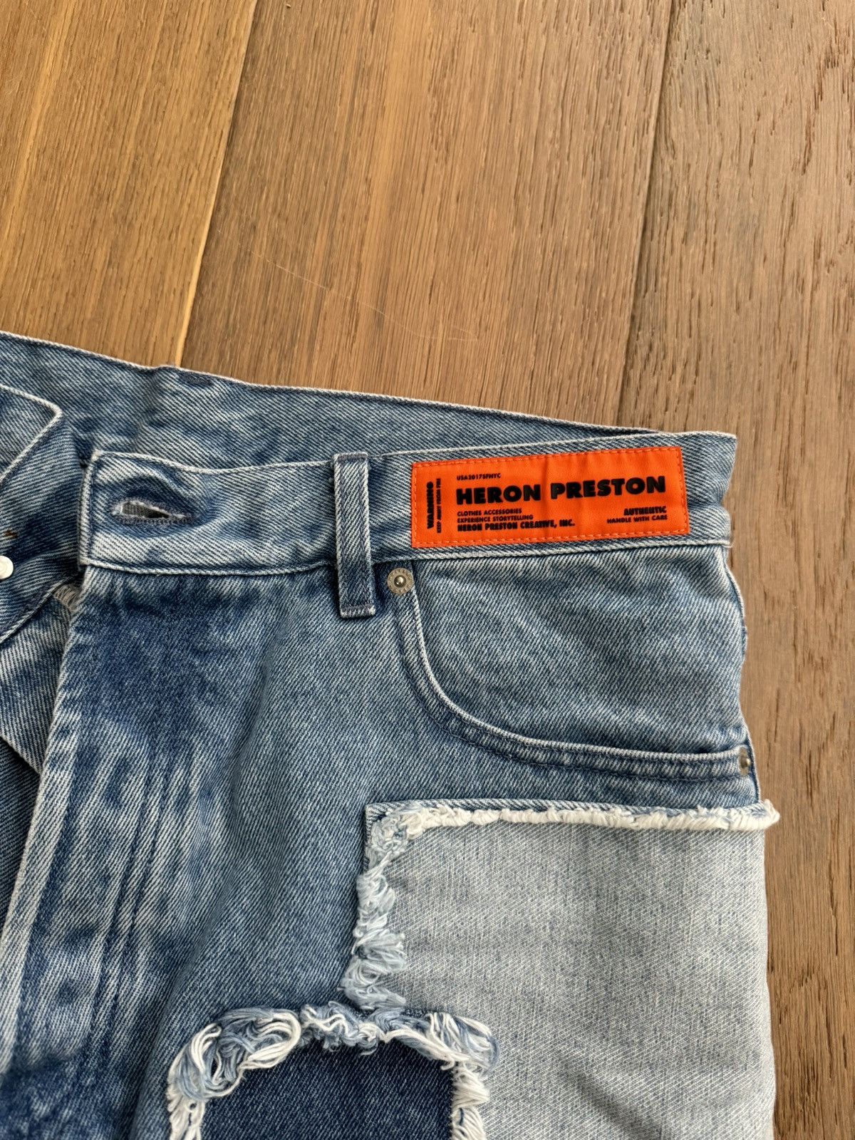Heron Preston Heron Preston Patchwork Denim Pants Size US 31 - 4 Thumbnail