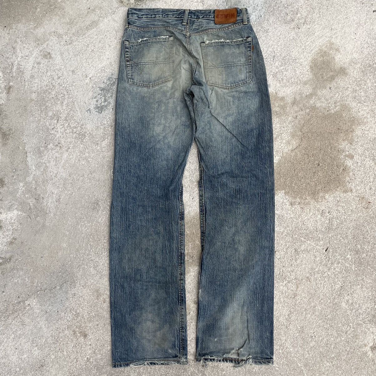 Edwin “EDWIN” 505ZX DISTRESSED REDLINE SELVEDGE DENIM JEAN Size US 31 - 8 Thumbnail