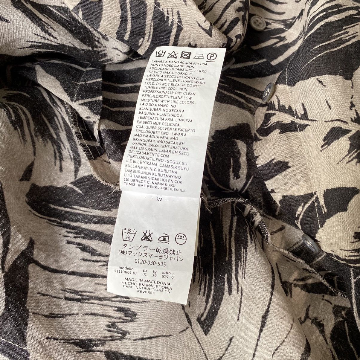 Max Mara Max Mara WEEKEND Beige Leaf Print Button-Up Shirt Size XS / US 0-2 / IT 36-38 - 10 Thumbnail