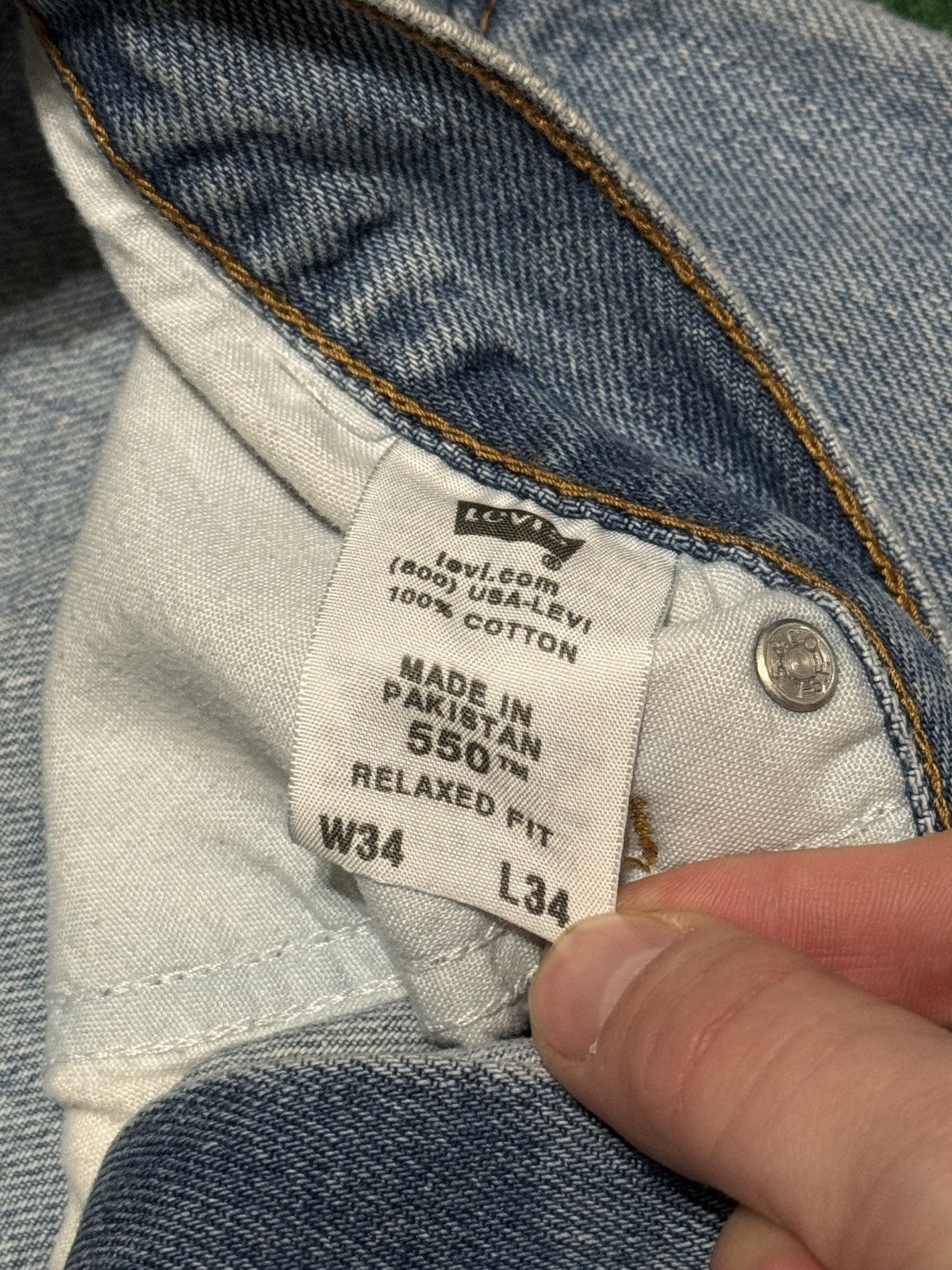 Levi's Vintage Clothing Levis 550 Relaxed Y2K Wide Leg Baggy 34x34 Light Wash Jeans Size US 34 / EU 50 - 5 Thumbnail