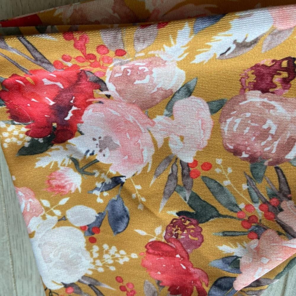 Designer Furtees Yellow Floral Dog Bandana Size ONE SIZE - 2 Thumbnail