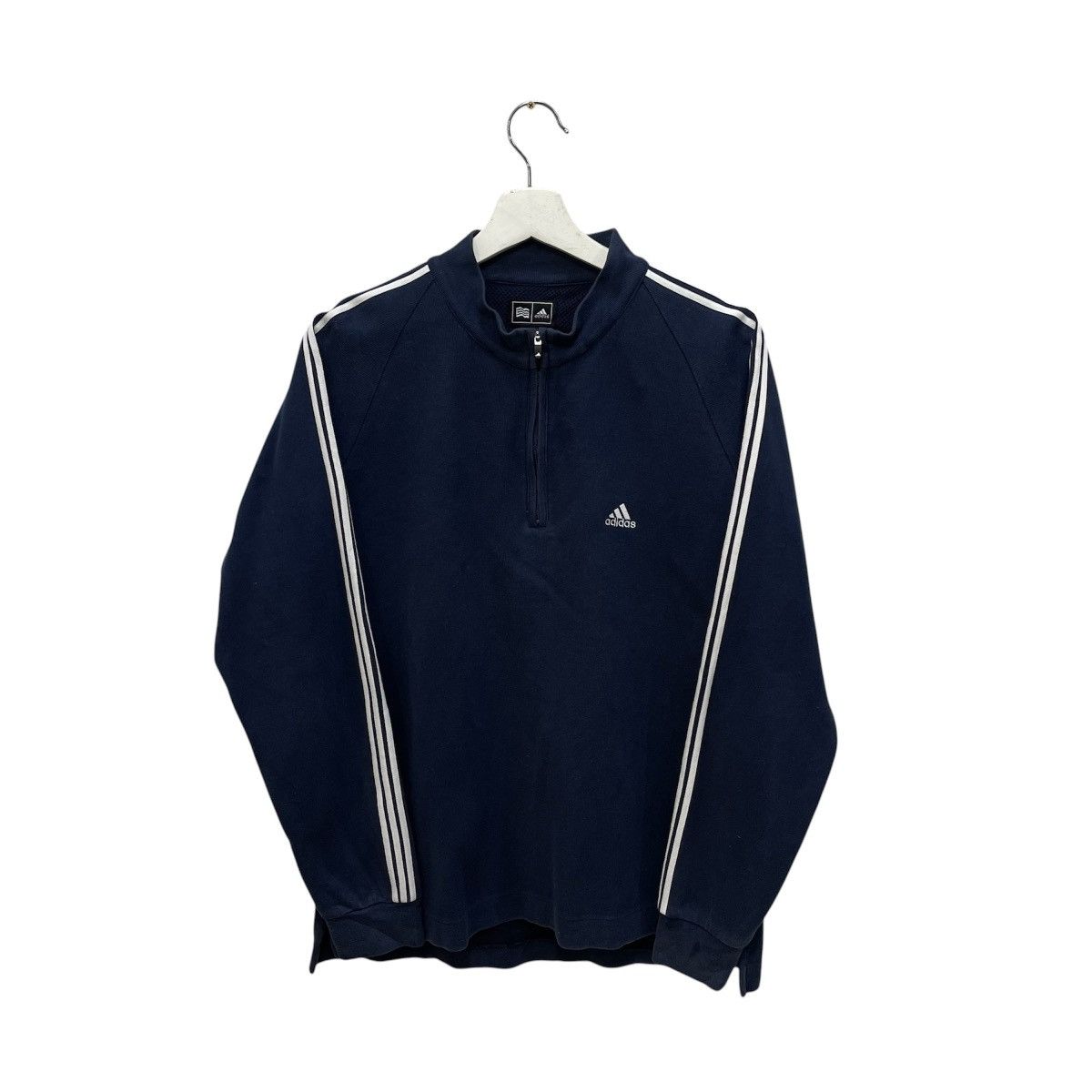 Adidas Vintage adidas y2k sweatshirt halfzip logo embroidery rare! Size US M / EU 48-50 / 2 - 1 Thumbnail