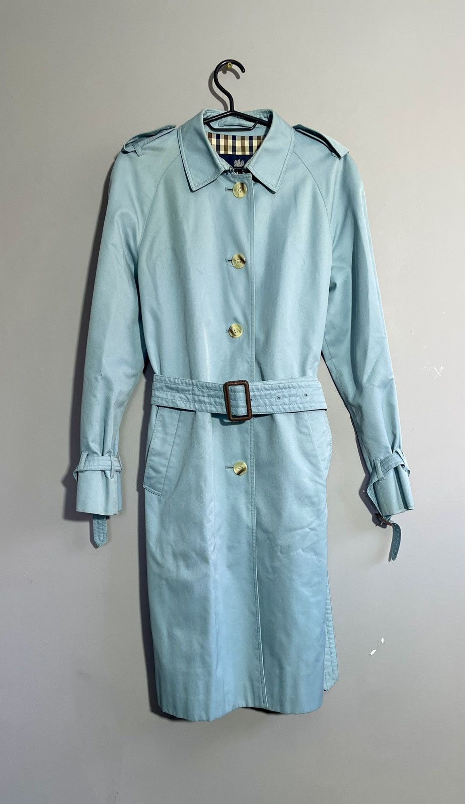 Aquascutum × Vintage Luxury Aquascutum Blue Trench Coat size 8R Size S / US 4 / IT 40 - 2 Thumbnail
