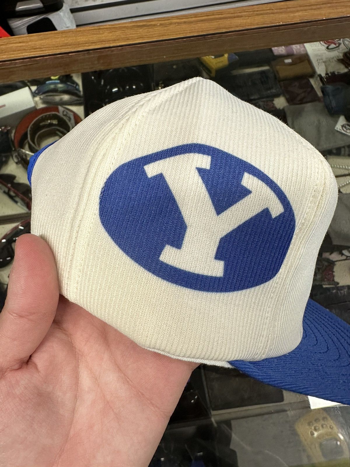 Vintage Vintage 70s Brigham Young Cougars BYU Helmet Logo Snapback Size ONE SIZE - 4 Thumbnail