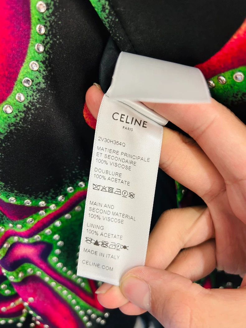 Celine CELINE Full-printed pure black stitching silk baseball uni Size US L / EU 52-54 / 3 - 7 Thumbnail