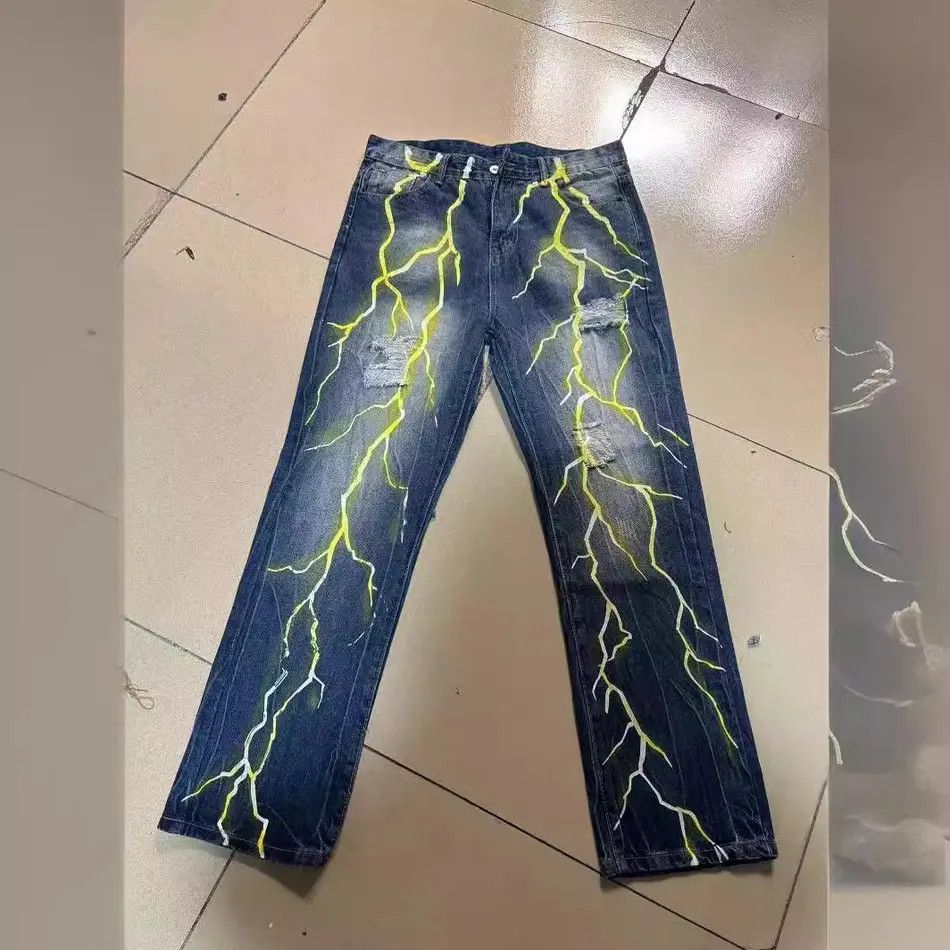 Japanese Brand × Jean Retro loose high street ripped jeans Size US 32 / EU 48 - 4 Thumbnail