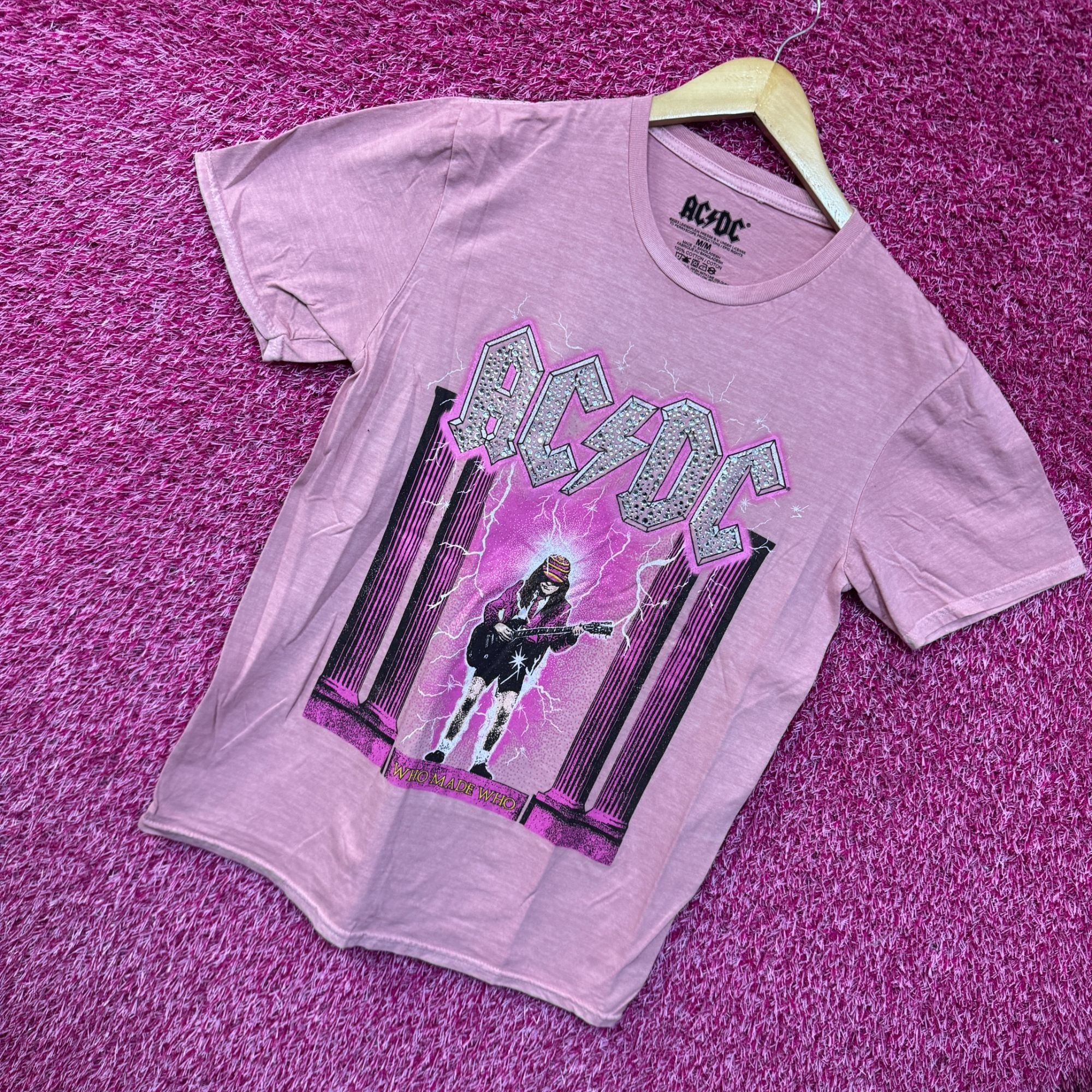 AC/DC AC/DC Who Made Who Album Art Bedazzled Hard Rock Band Tee M Size US M / EU 48-50 / 2 - 3 Thumbnail