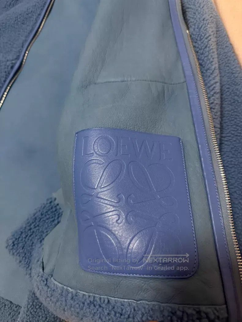 Loewe Loewe Fur and Leather Jacket, Blue Front Short Back Long Size XXS / US 00 / IT 34 - 6 Thumbnail