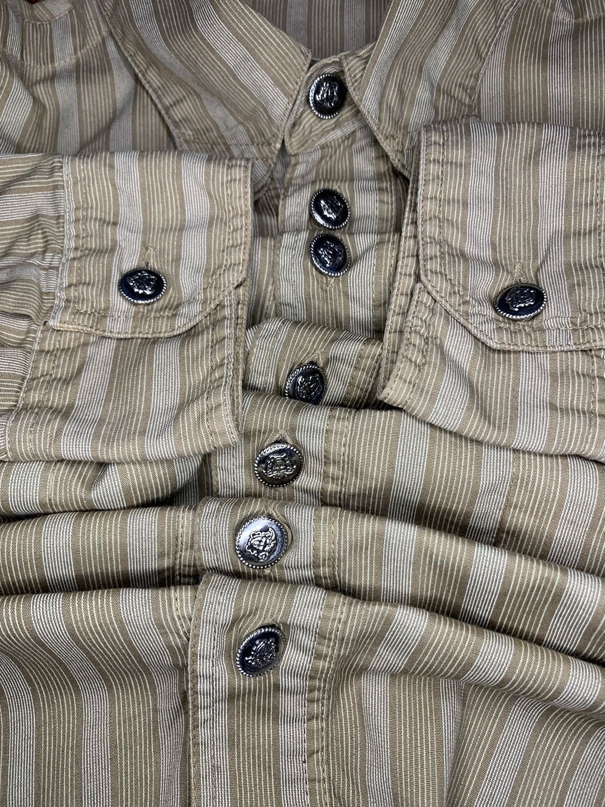 Versace Versace jeans couture oversized striped button down shirt Size US L / EU 52-54 / 3 - 8 Thumbnail