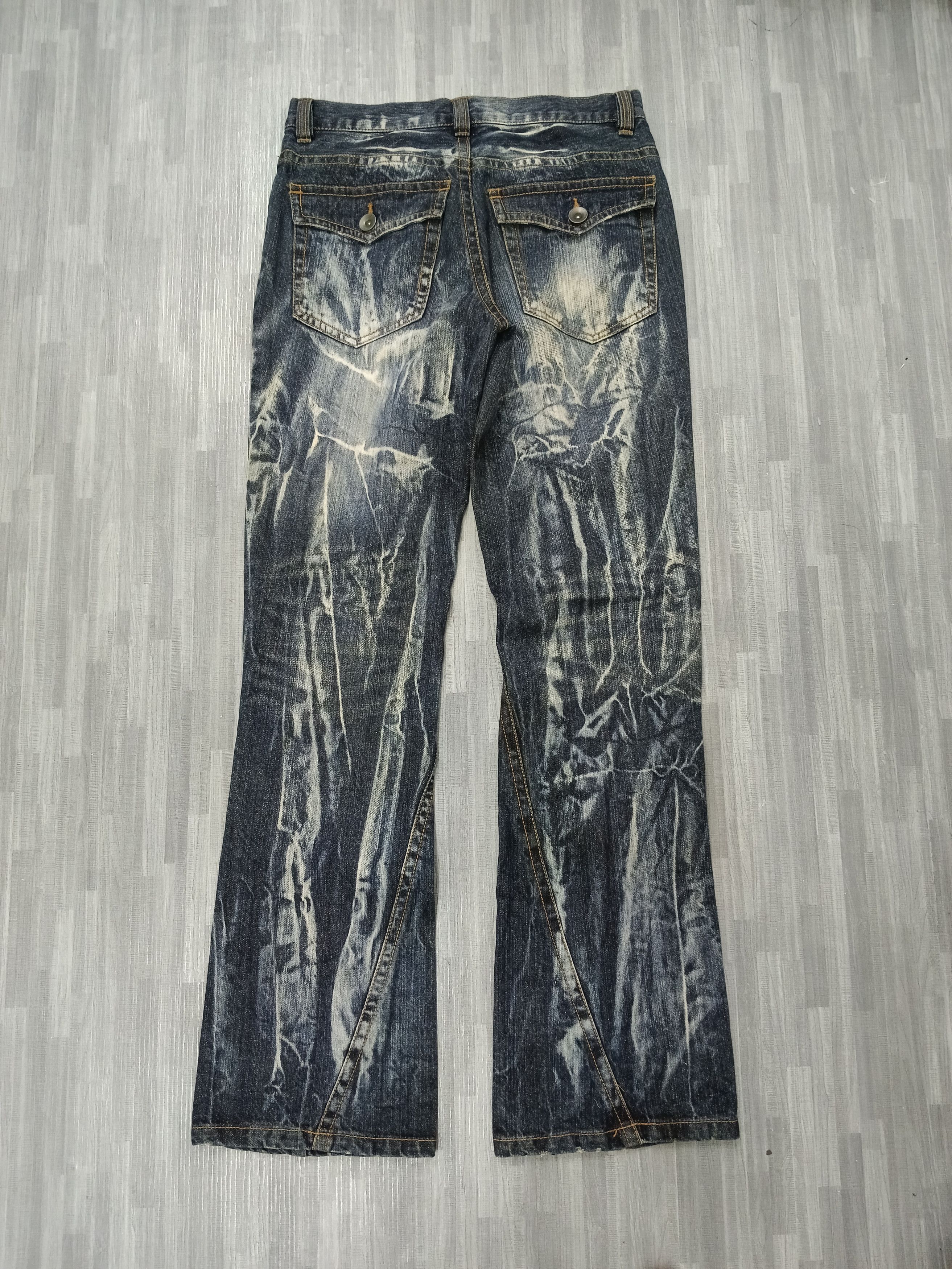 Japanese Brand FLARE SICK TWIST SIGNAL POINT DENIM PANTS Size US 29 - 3 Thumbnail