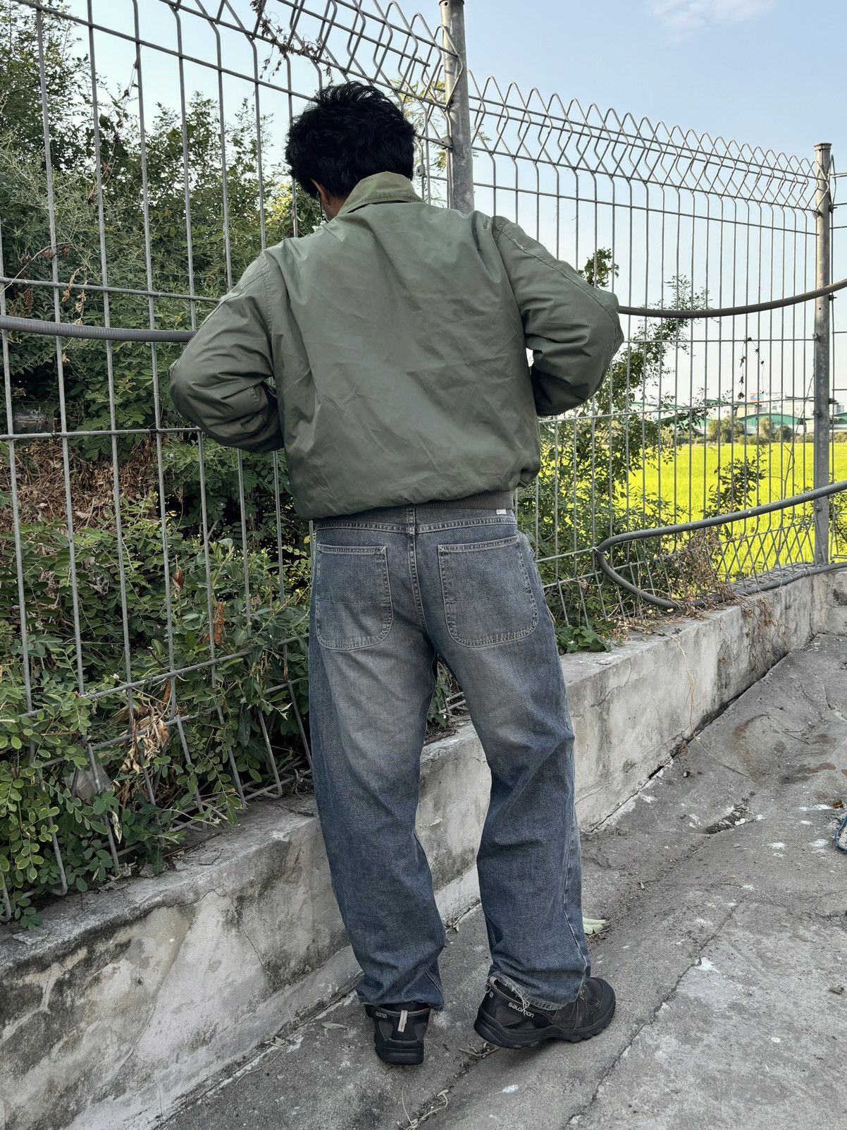 Vintage Vintage Faded Ma-1 Flight Bomber Jacket (Kanye Style) Size US XL / EU 56 / 4 - 13 Thumbnail