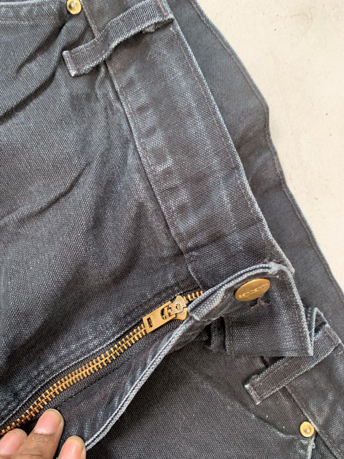 Carhartt Vintage sunfade Carhartt b11 Blk double knee denim Size US 36 / EU 52 - 13 Thumbnail