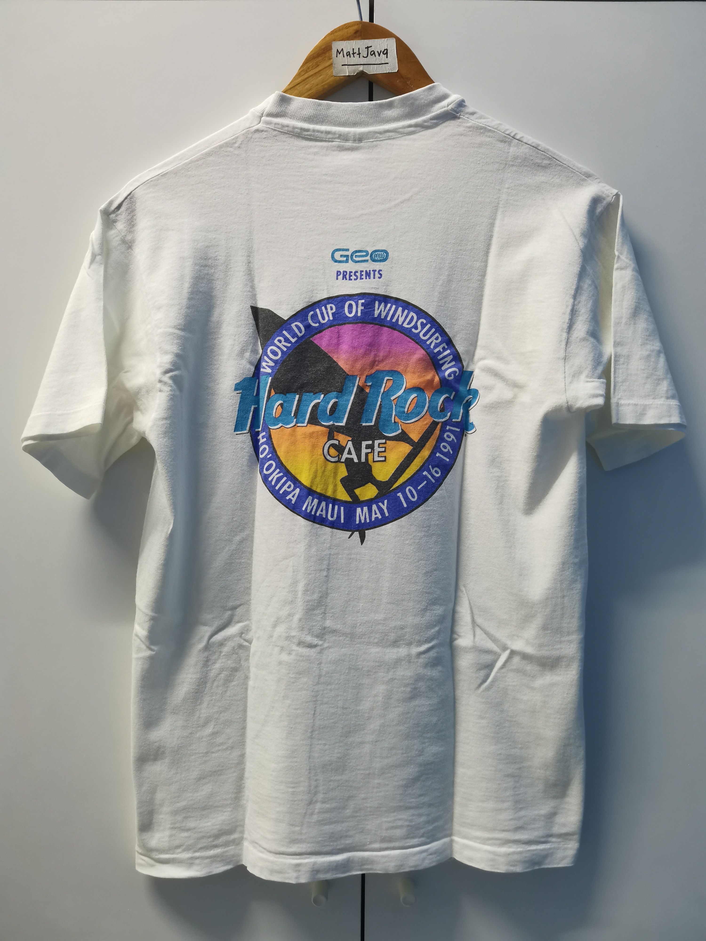 Hard Rock Cafe Vintage Hard Rock Cafe 1991 World Cup Of Windsurfing Tee Size US M / EU 48-50 / 2 - 2 Thumbnail
