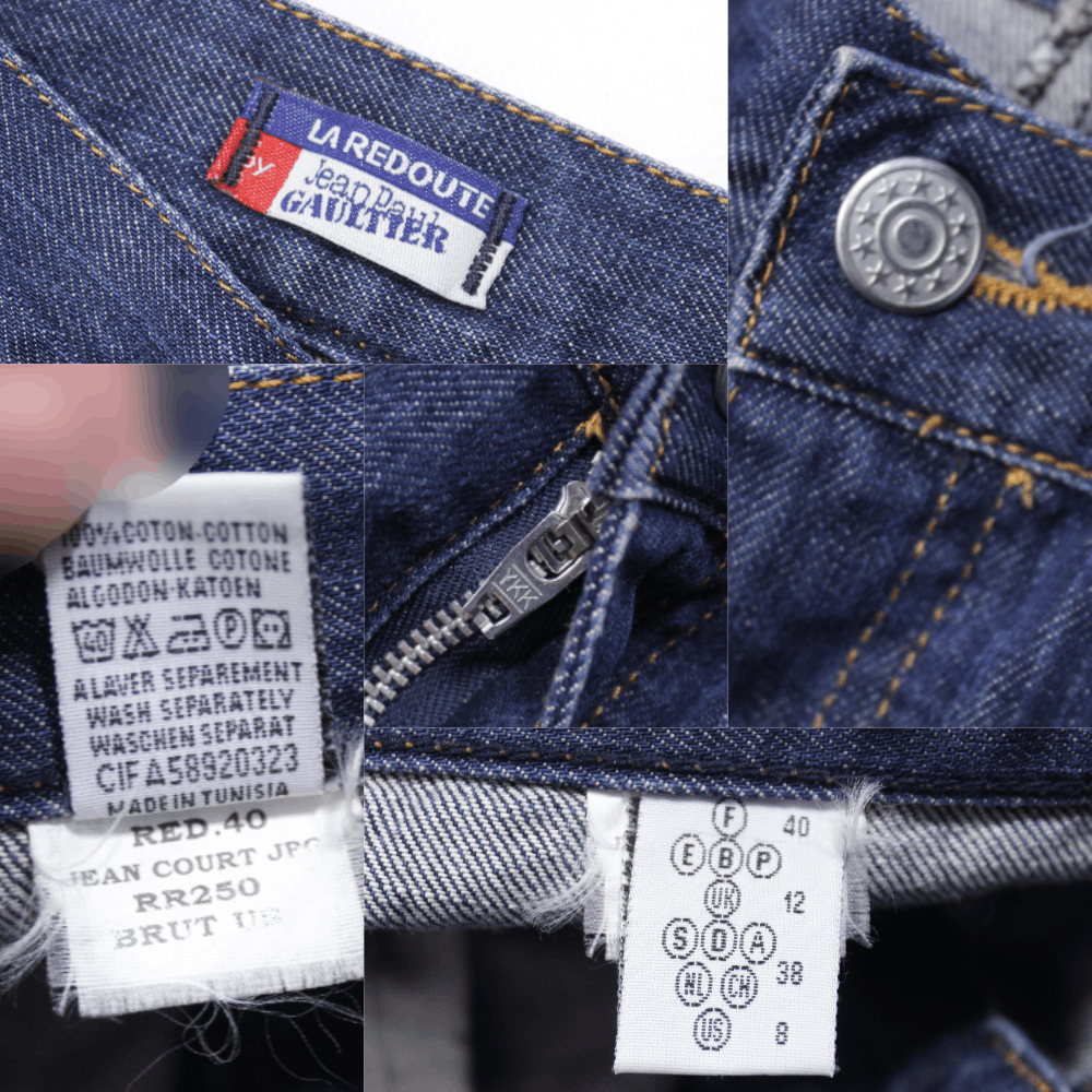 Jean Paul Gaultier Pinstripe Jeans Vintage Size 28" / US 6 / IT 42 - 11 Thumbnail