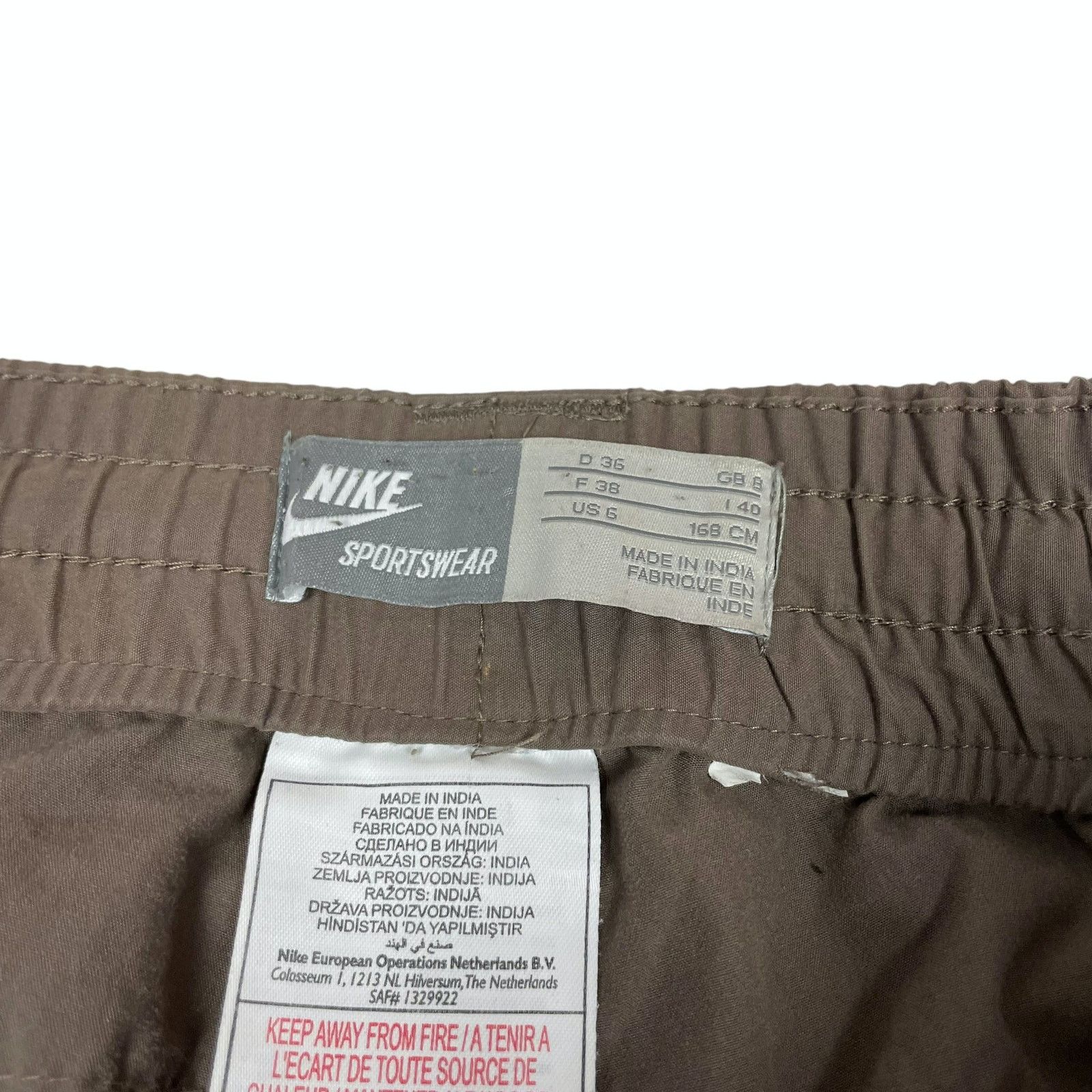 Nike Nike Sportswear Women's Brown Relaxed Roll Tab Pants 6 Size 30" / US 8 / IT 44 - 12 Thumbnail