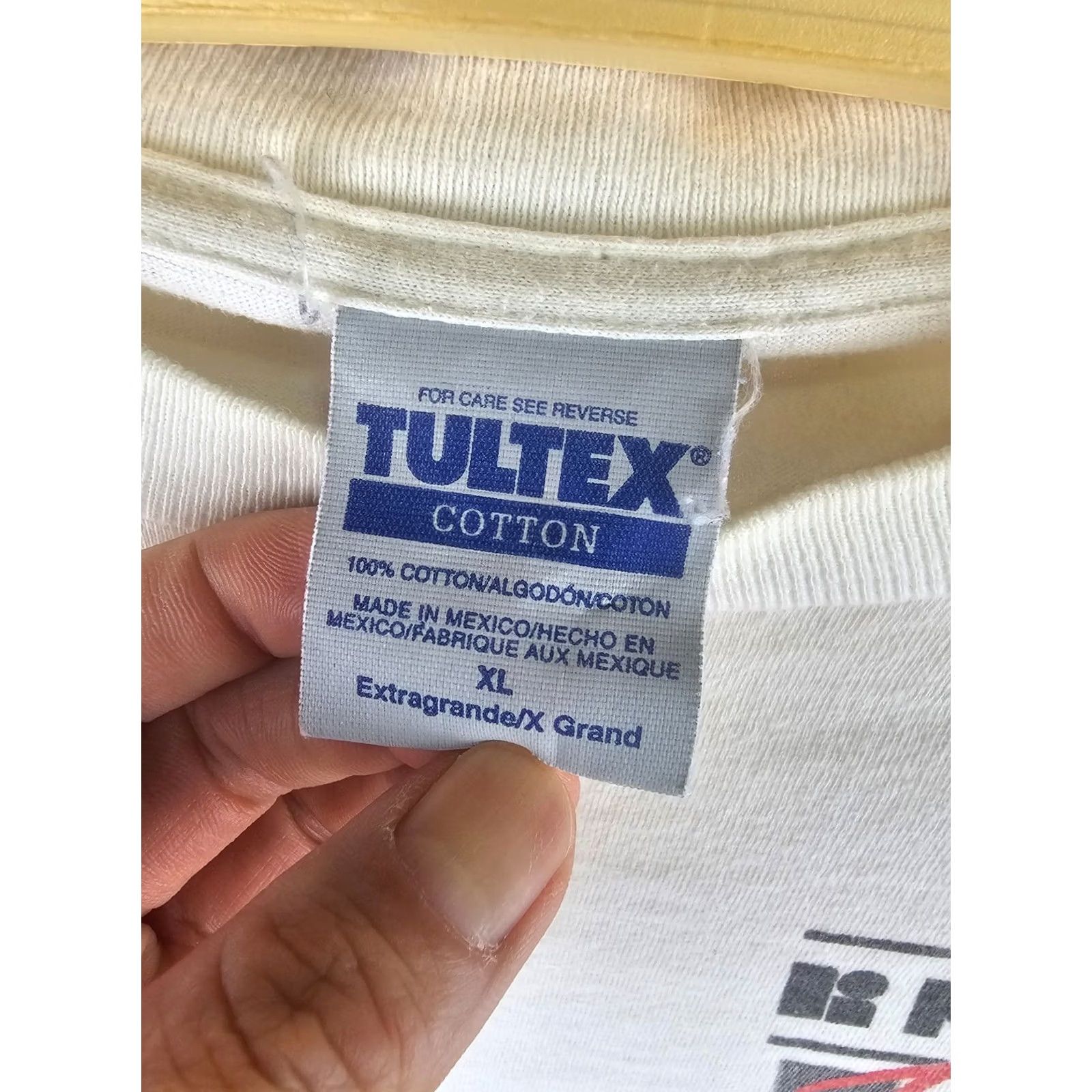 Tultex VINTAGE TULTEX T-SHIRT 5 TEAMS 5 DRIVERS 1 GOAL NACSAR ROUGH RACING XL White Men's Short Sleeve Cotton Round Neck Shirt T-Shirt Size US XL / EU 56 / 4 - 7 Thumbnail